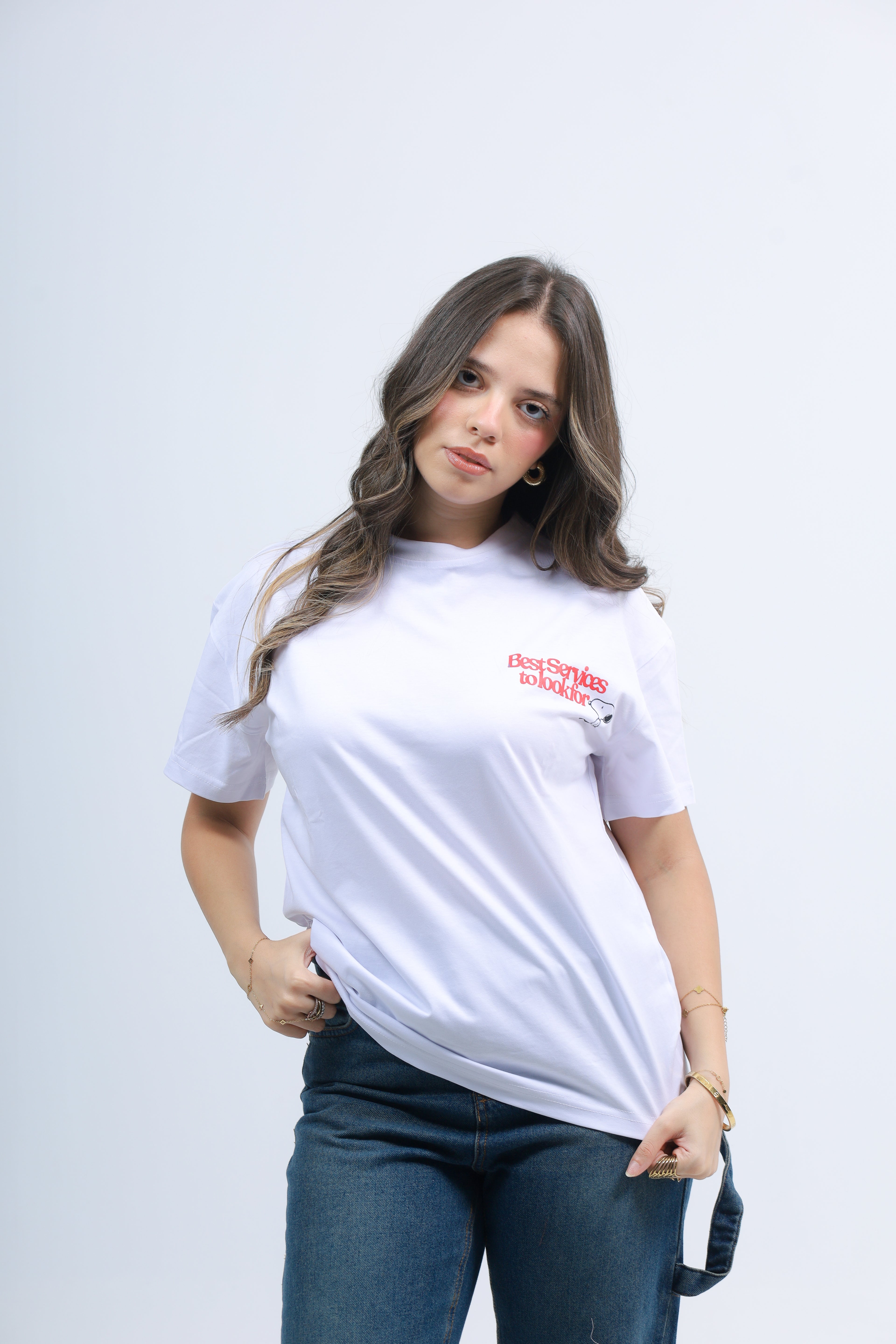 Oversized Tee Printed Snoopy