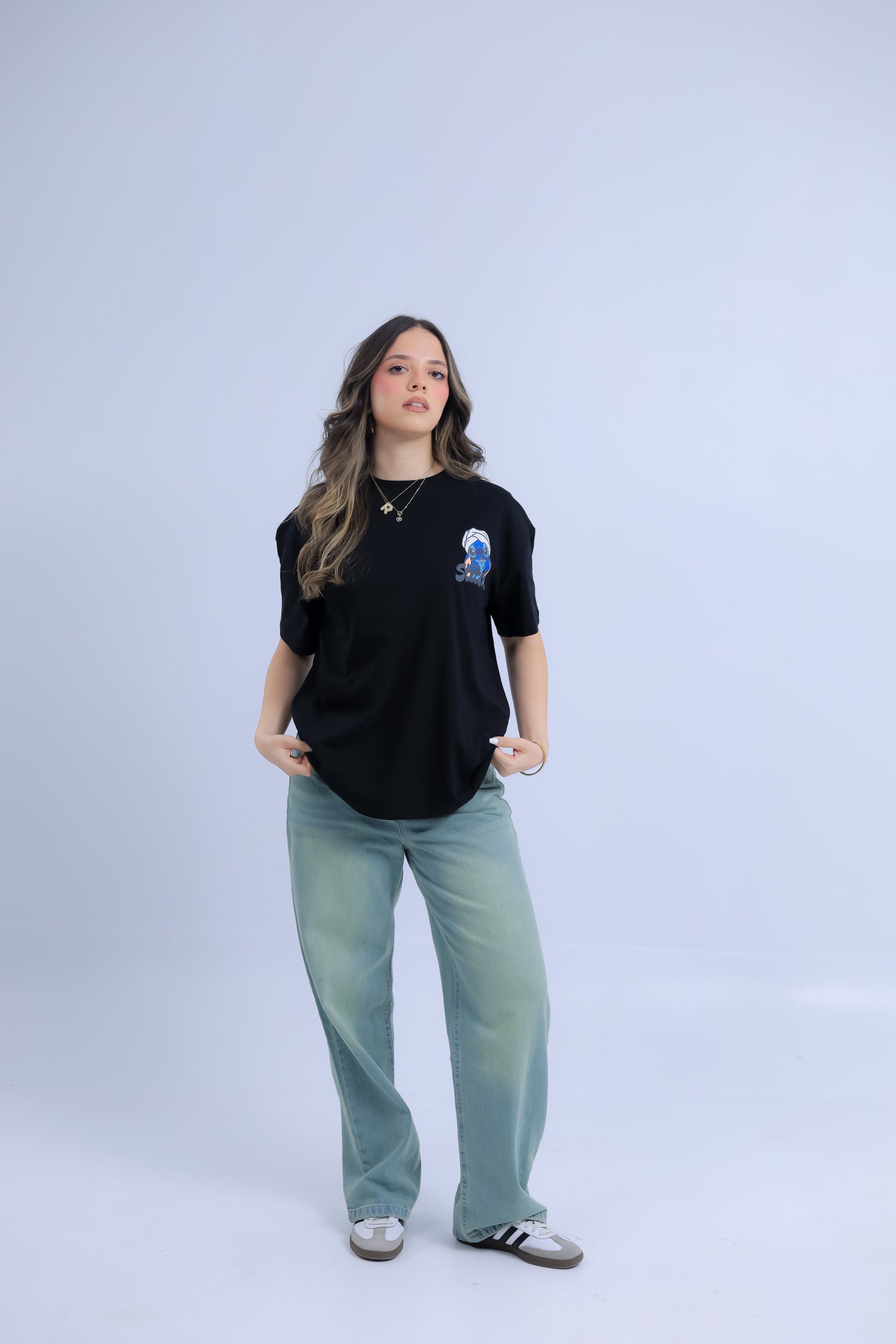 Oversized Stitch Print T-shirt - GRWM Edition