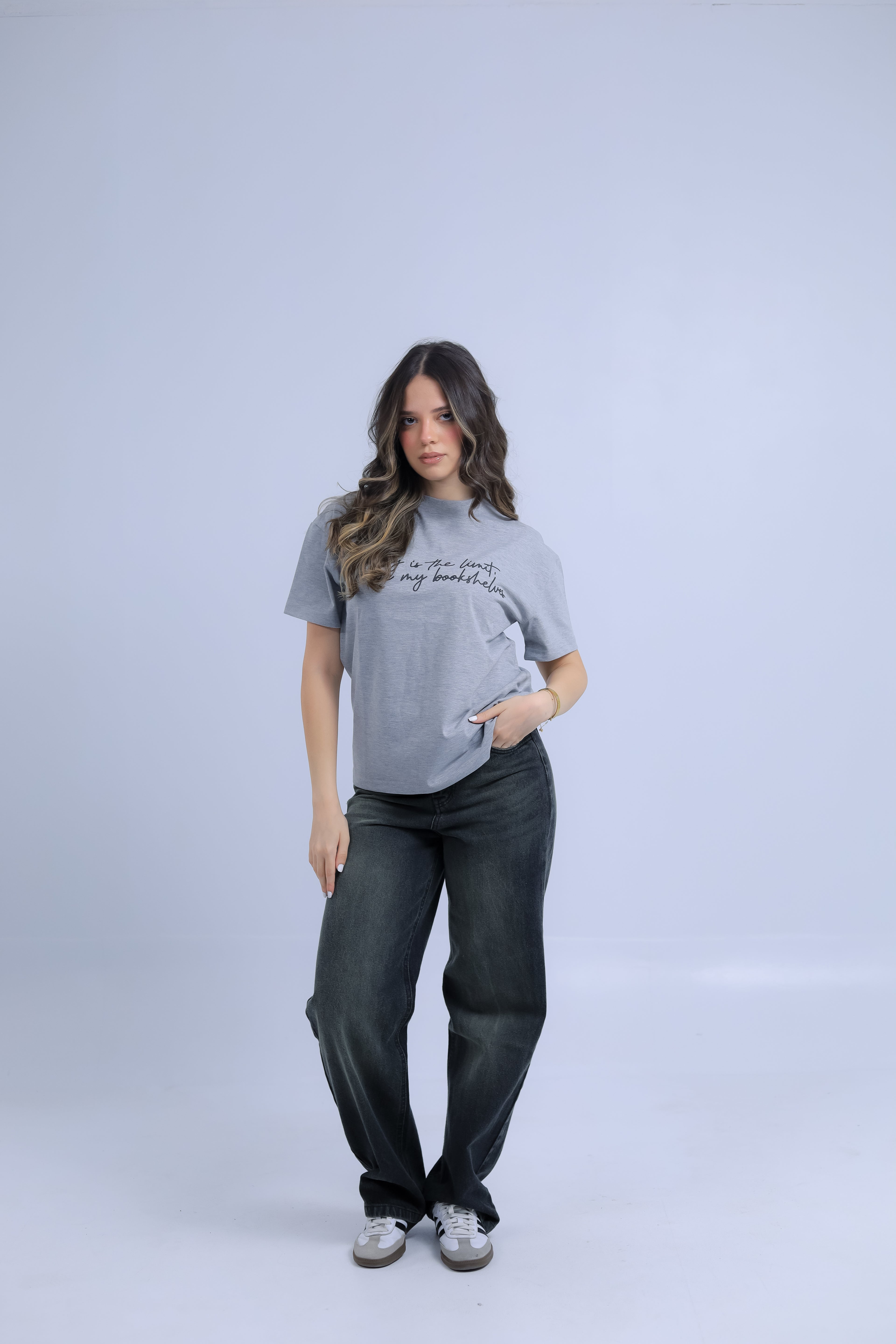 Oversized "Sky is the Limit" Print T-shirt