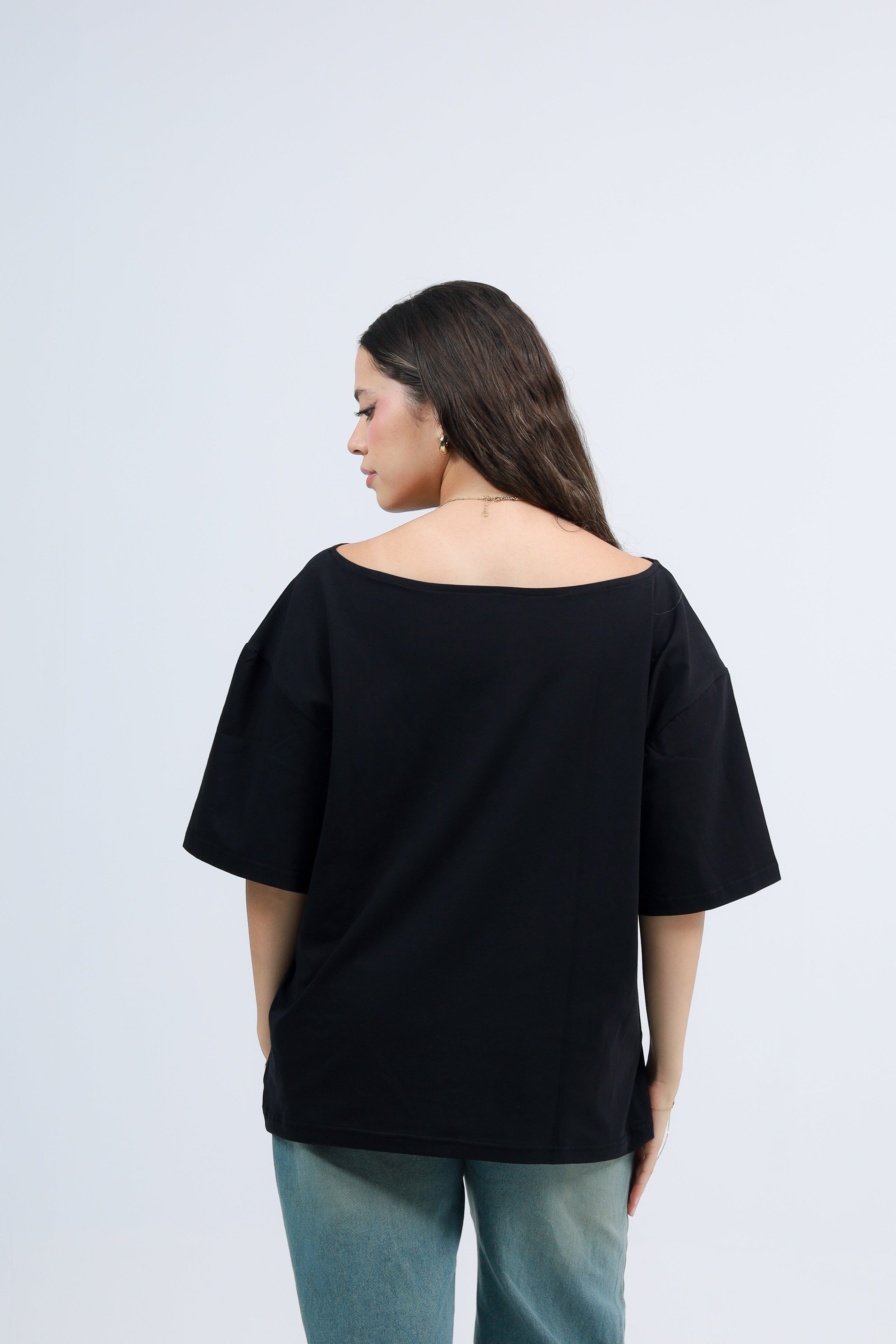 Off shoulder Tee Printed London