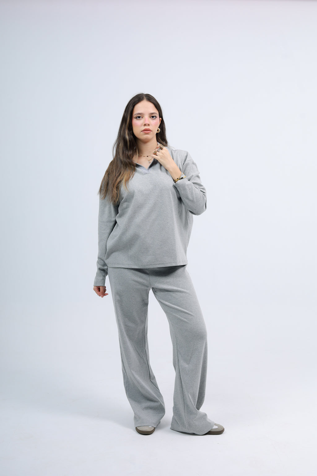 Ribbed Cotton Lounge Set