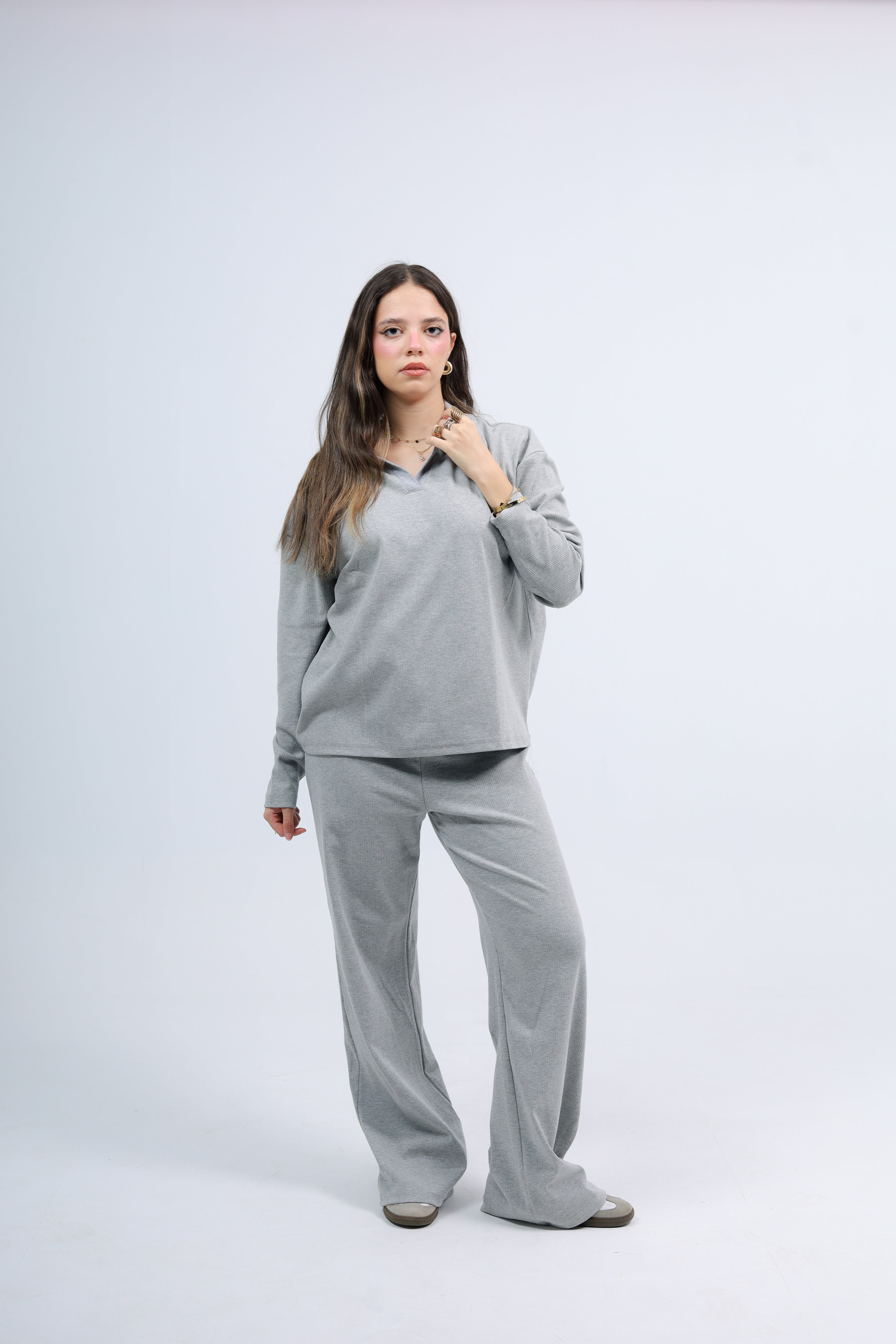 Ribbed Cotton Lounge Set