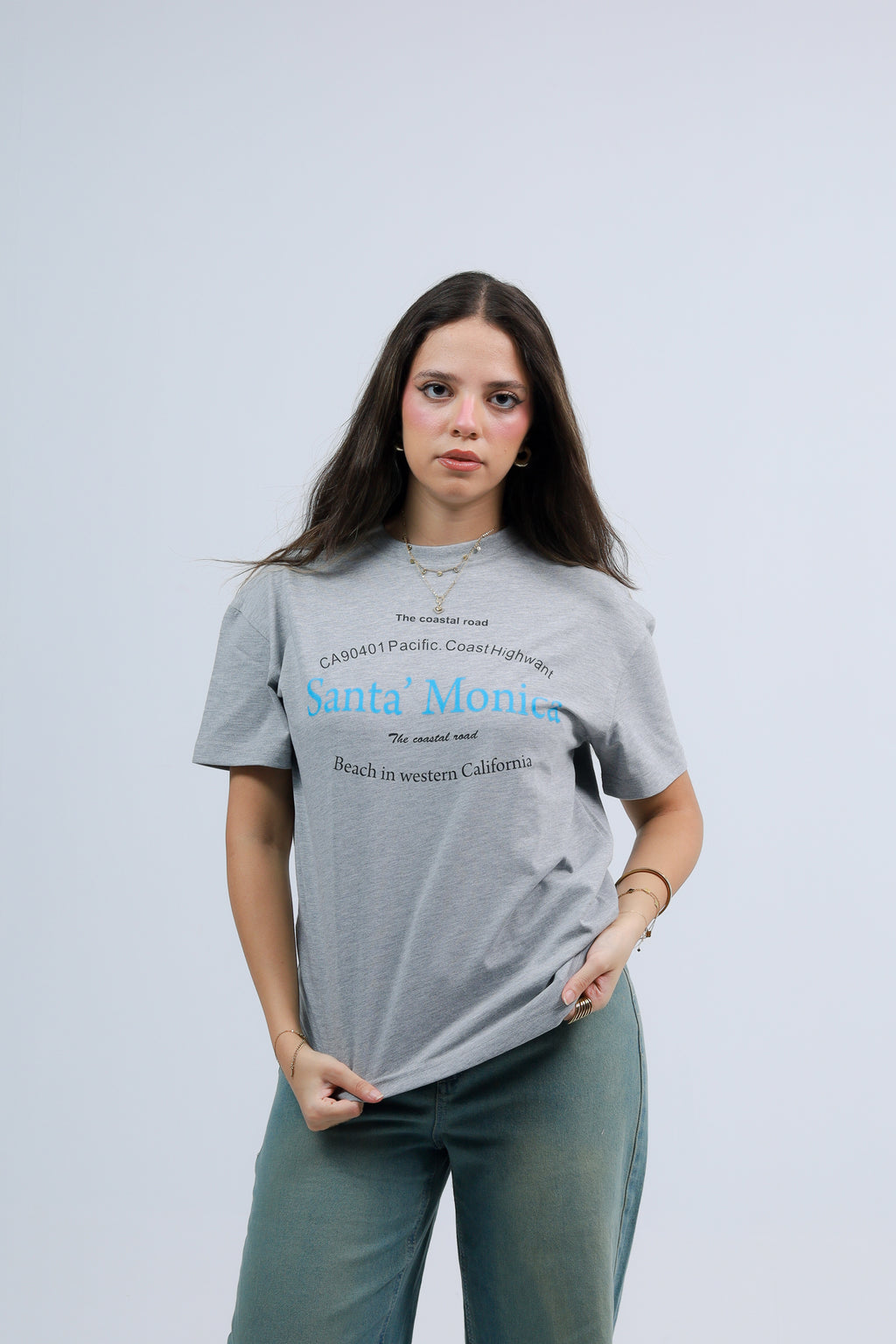Oversized Tee Printed santa monica