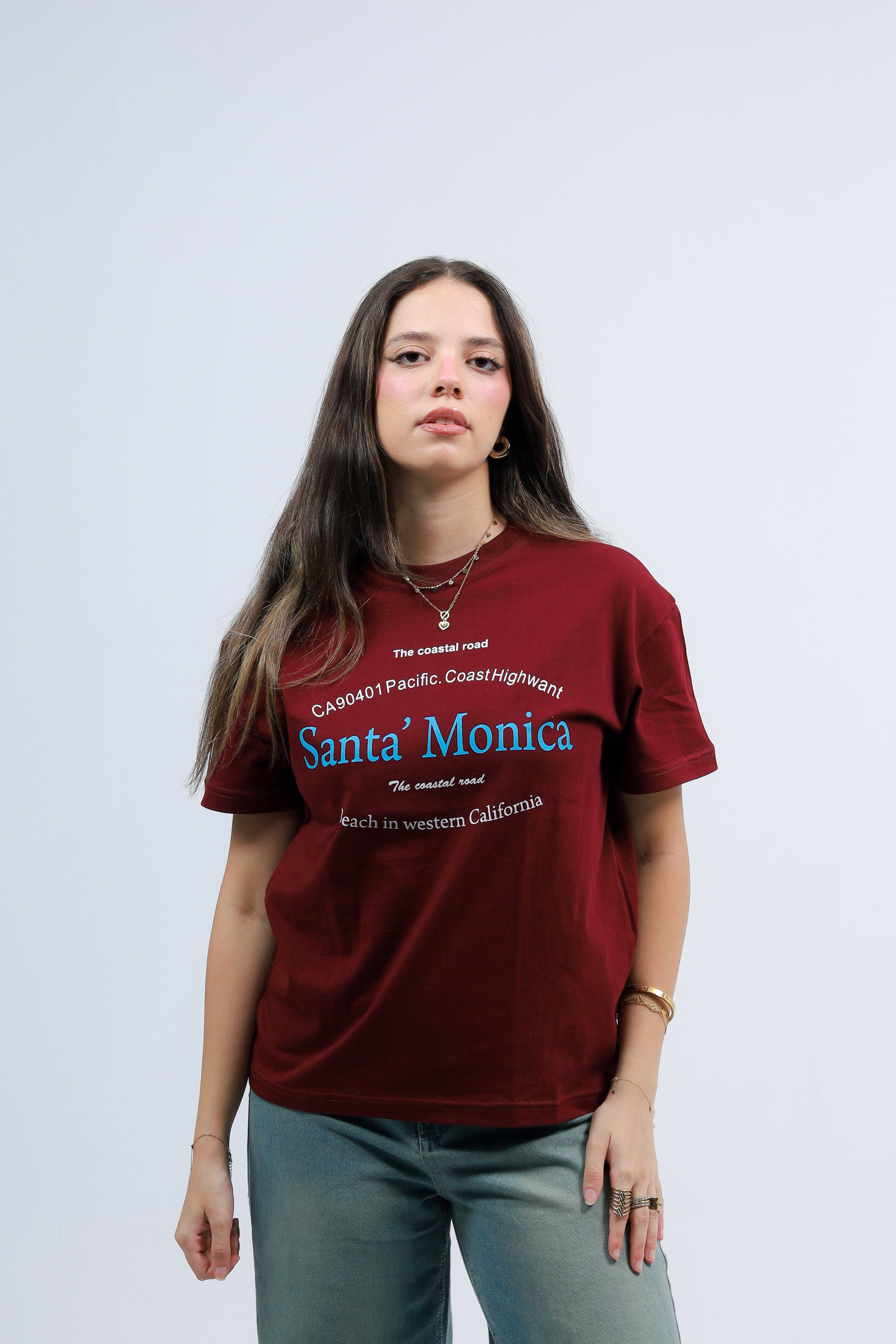 Oversized Tee Printed santa monica