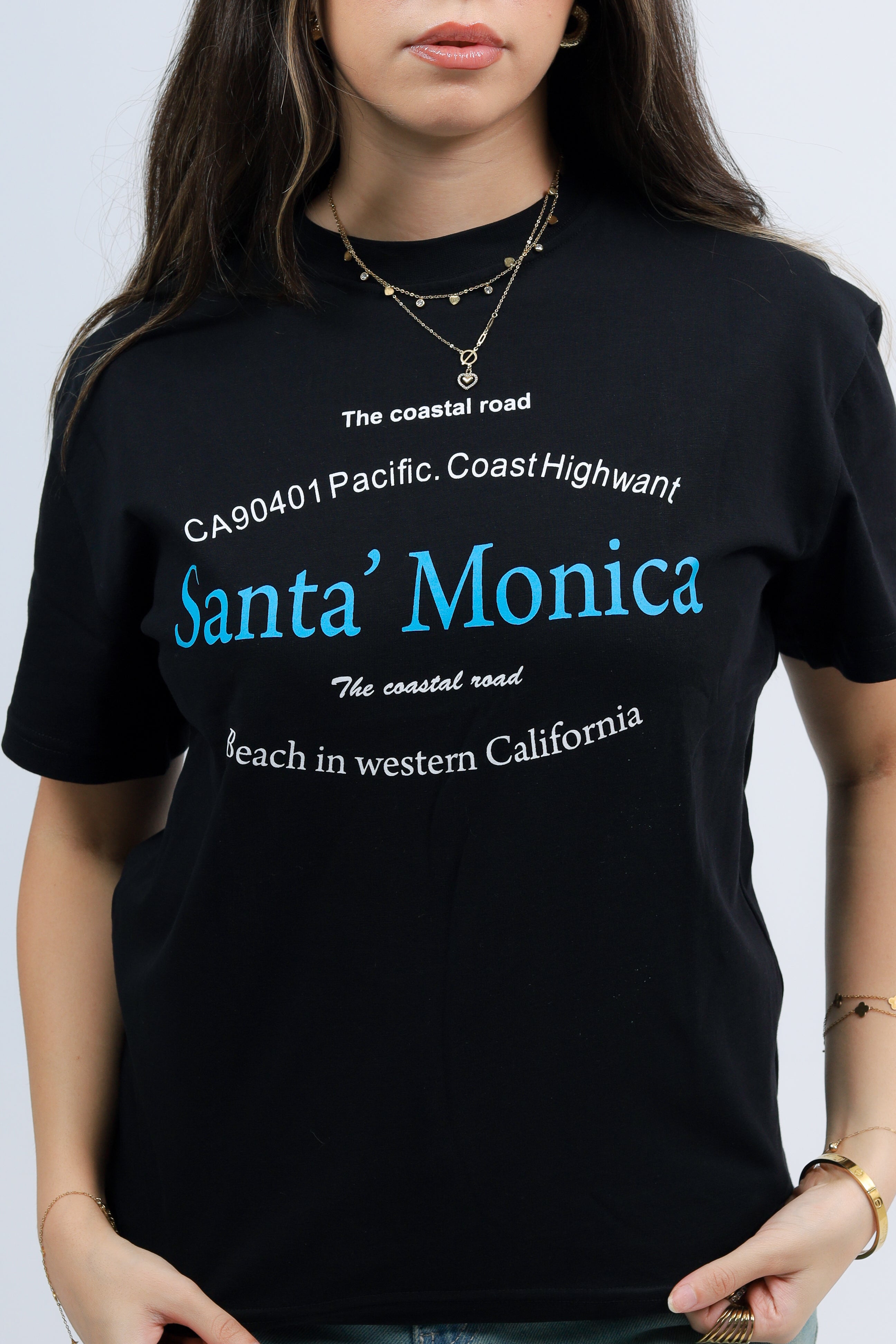 Oversized Tee Printed santa monica