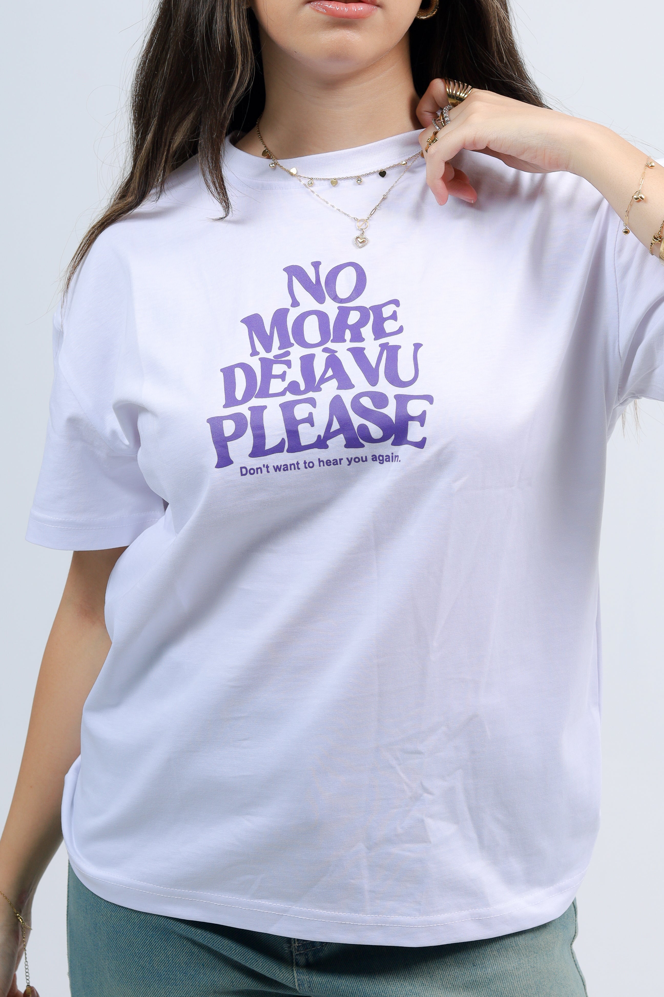 Oversized Tee Printed No More Dejavu