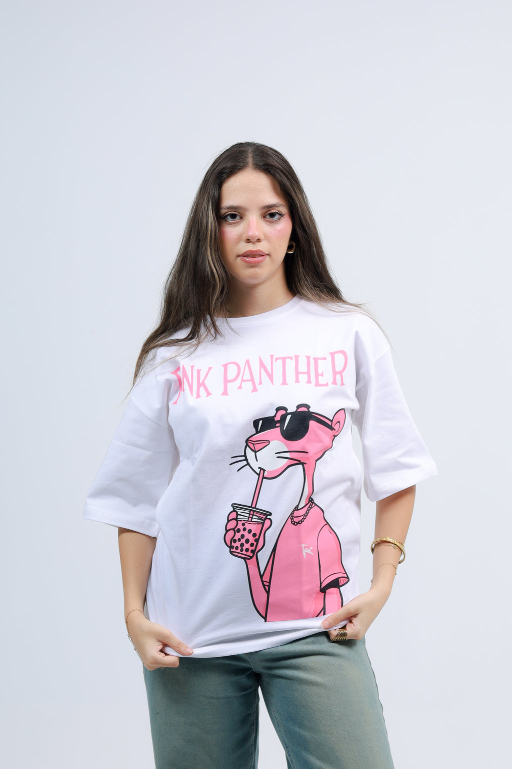 Oversized Tee Printed Pink Panther