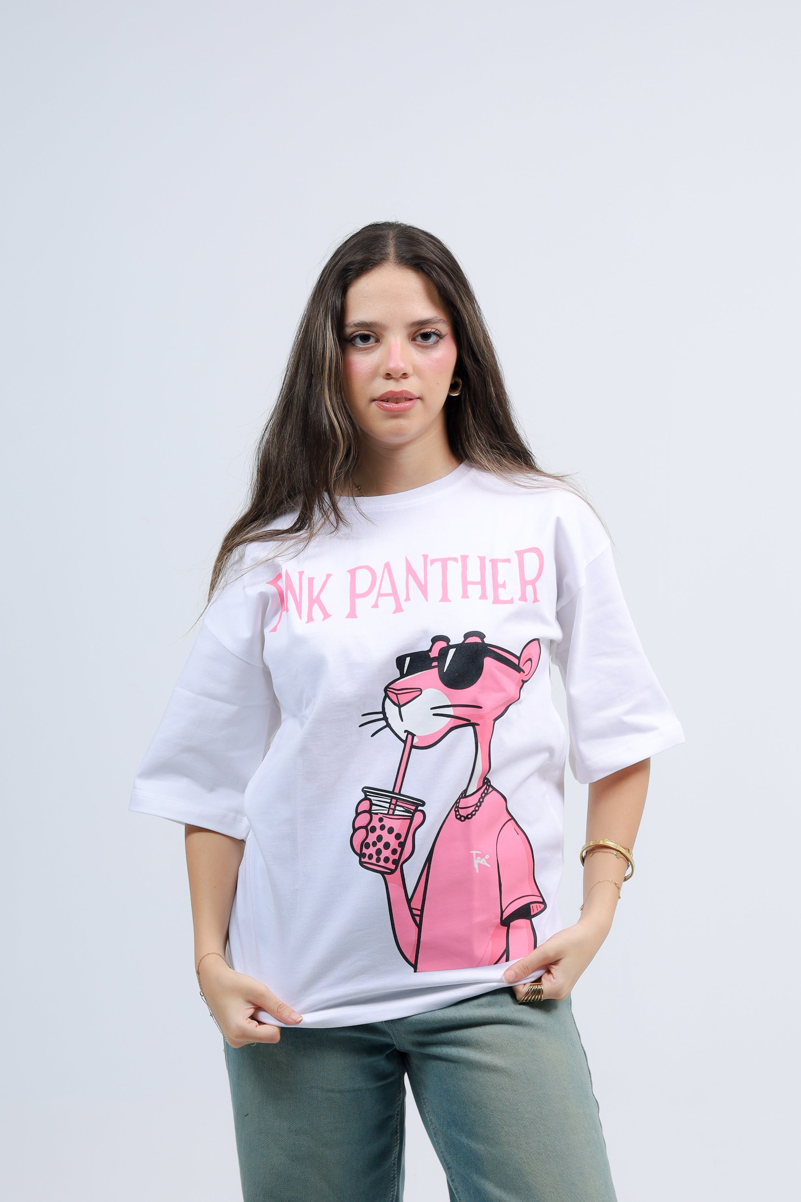 Oversized Tee Printed Pink Panther