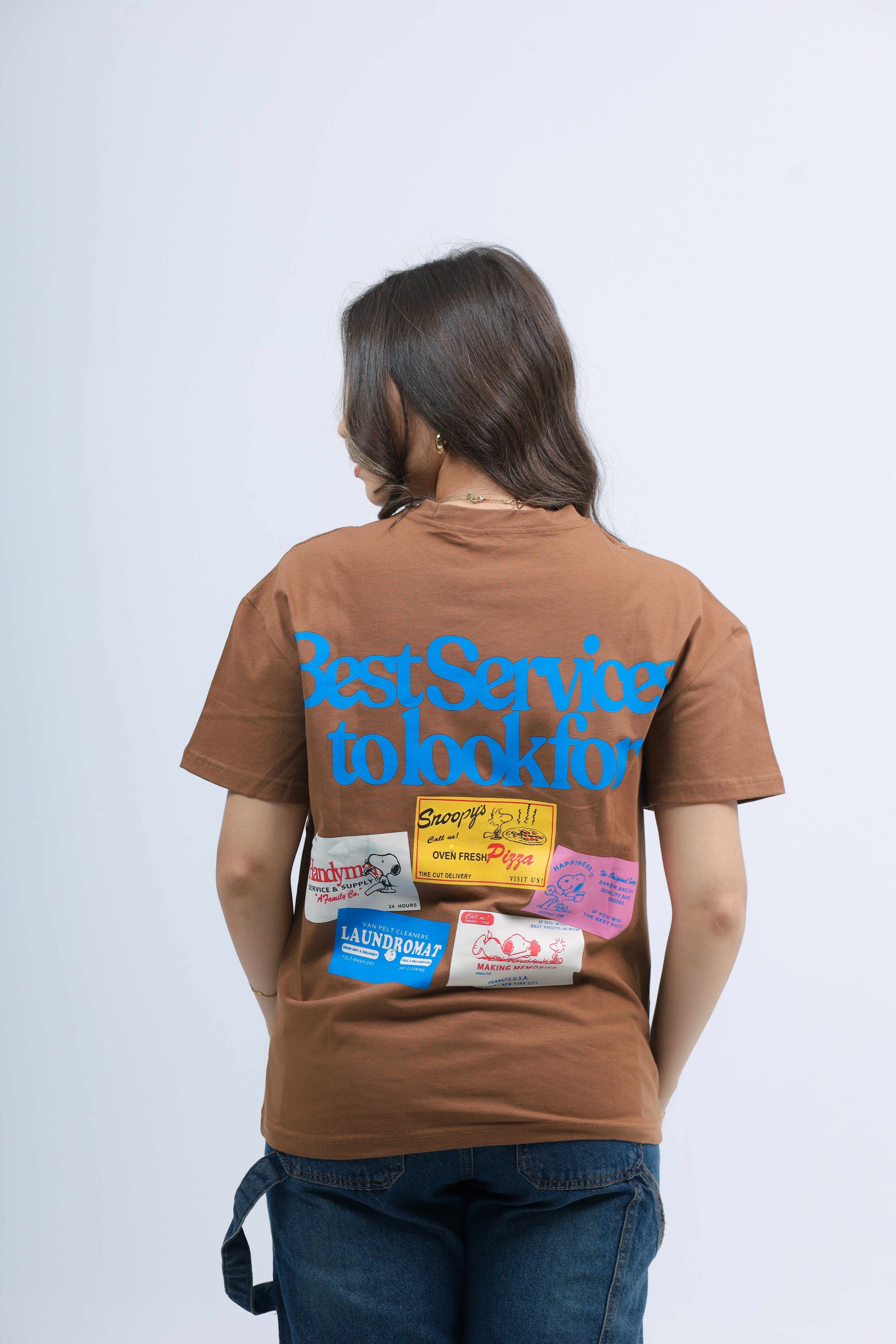Oversized Tee Printed Snoopy