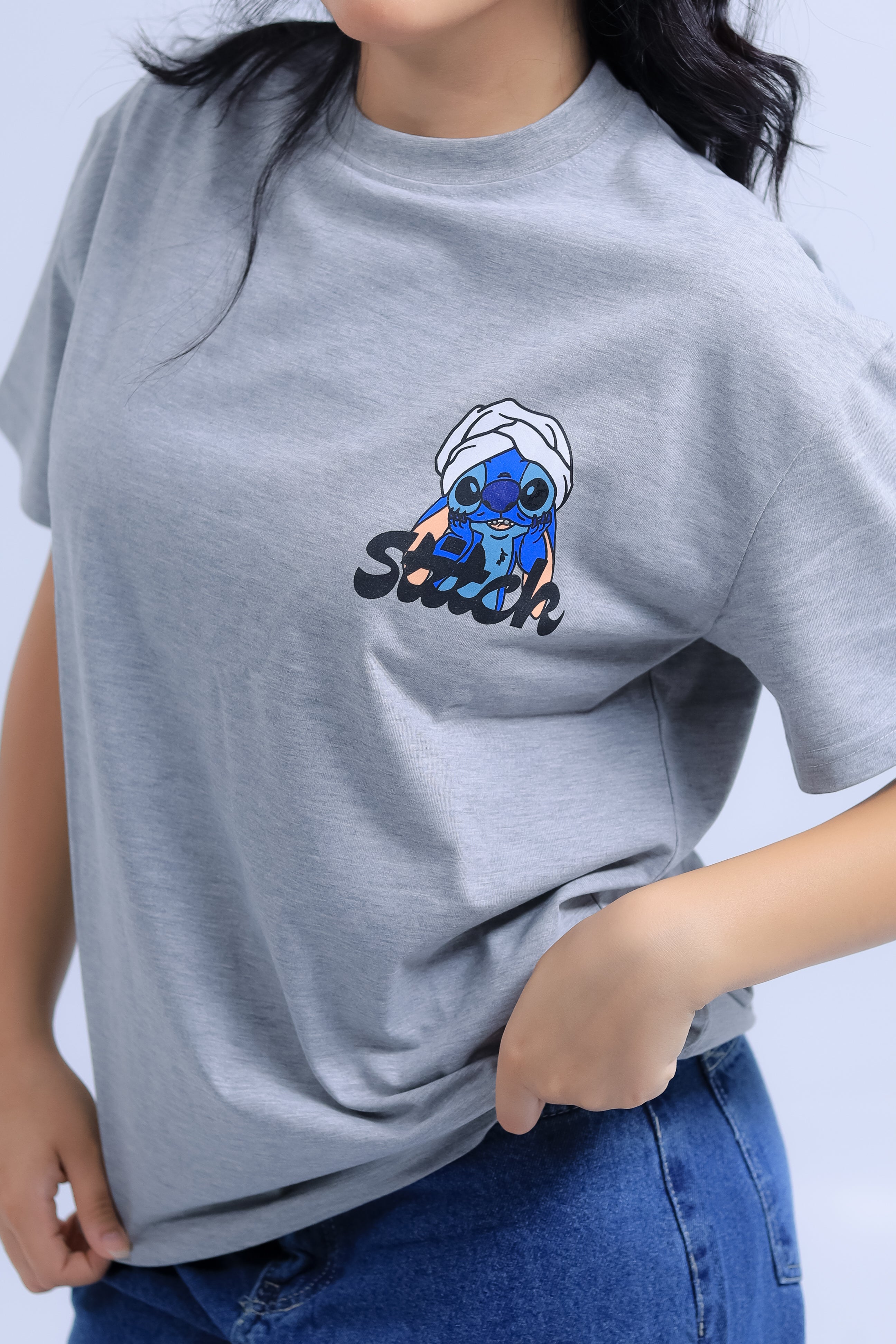 Oversized Stitch Print T-shirt - GRWM Edition