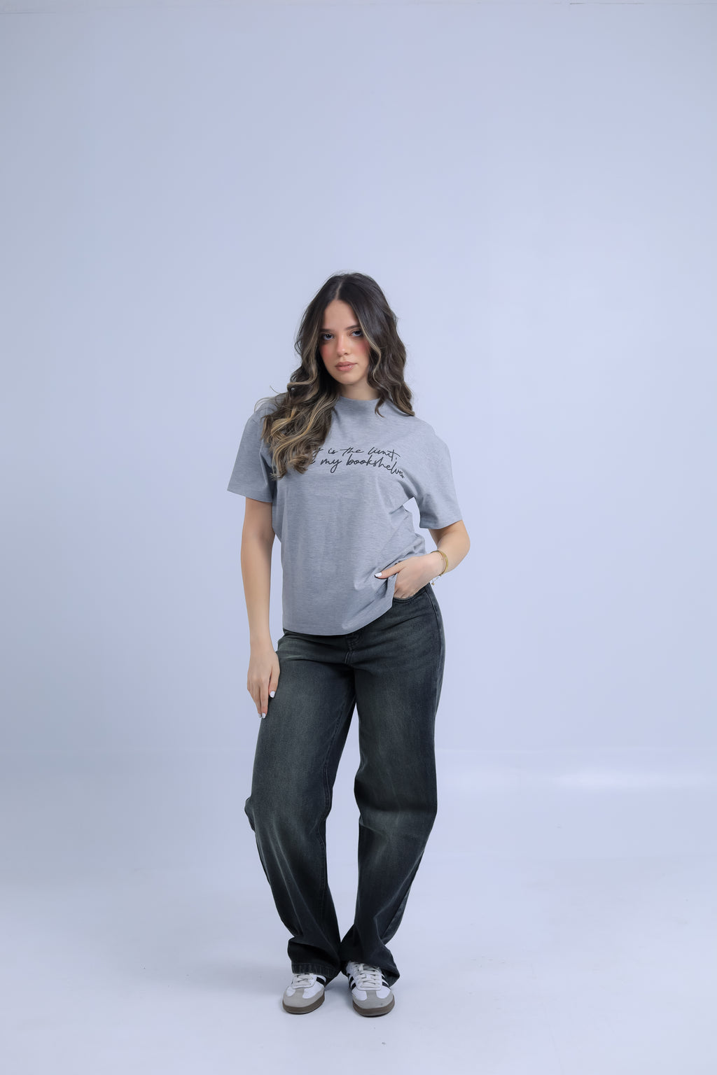 Oversized "Sky is the Limit" Print T-shirt
