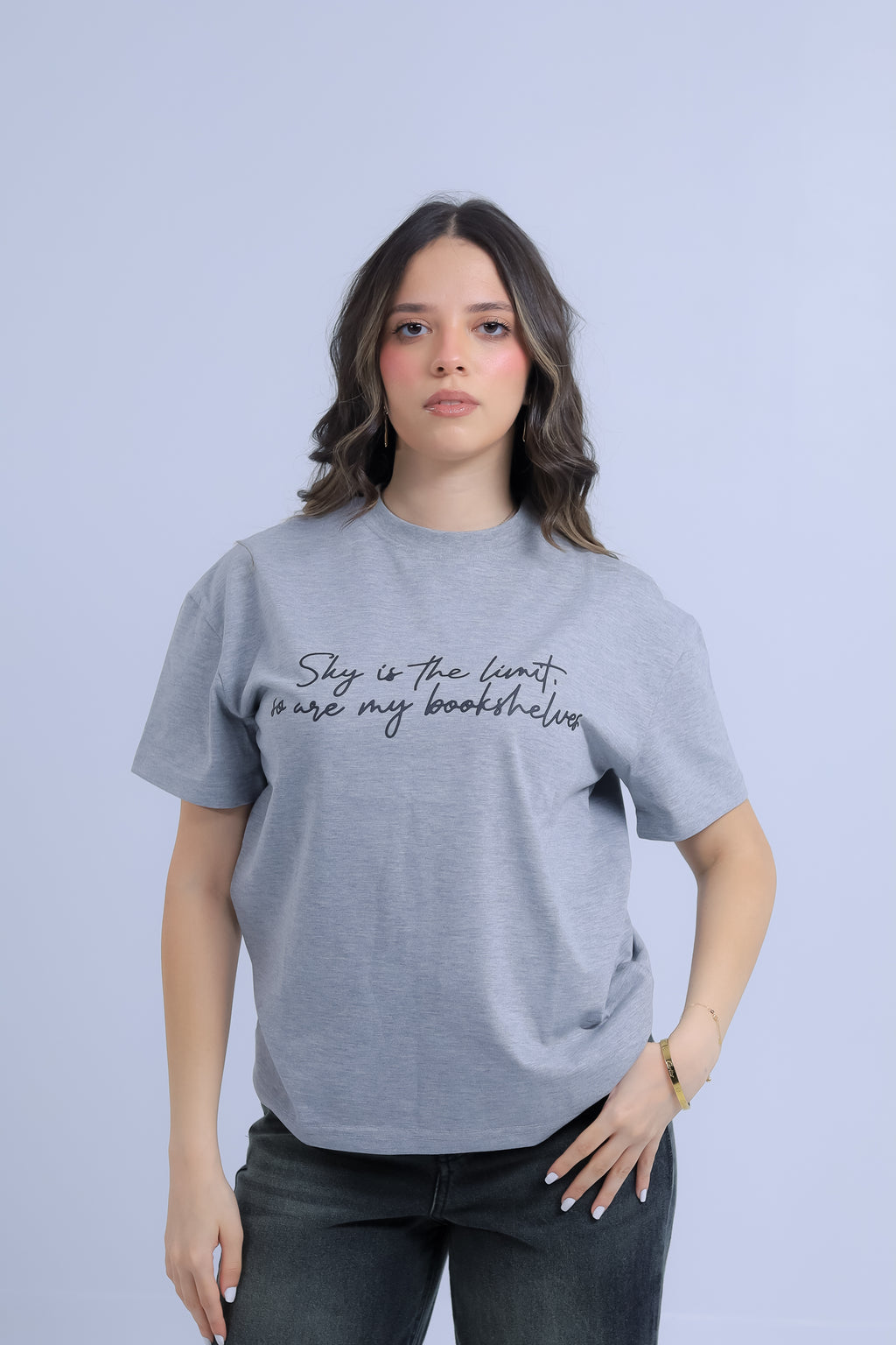 Oversized "Sky is the Limit" Print T-shirt
