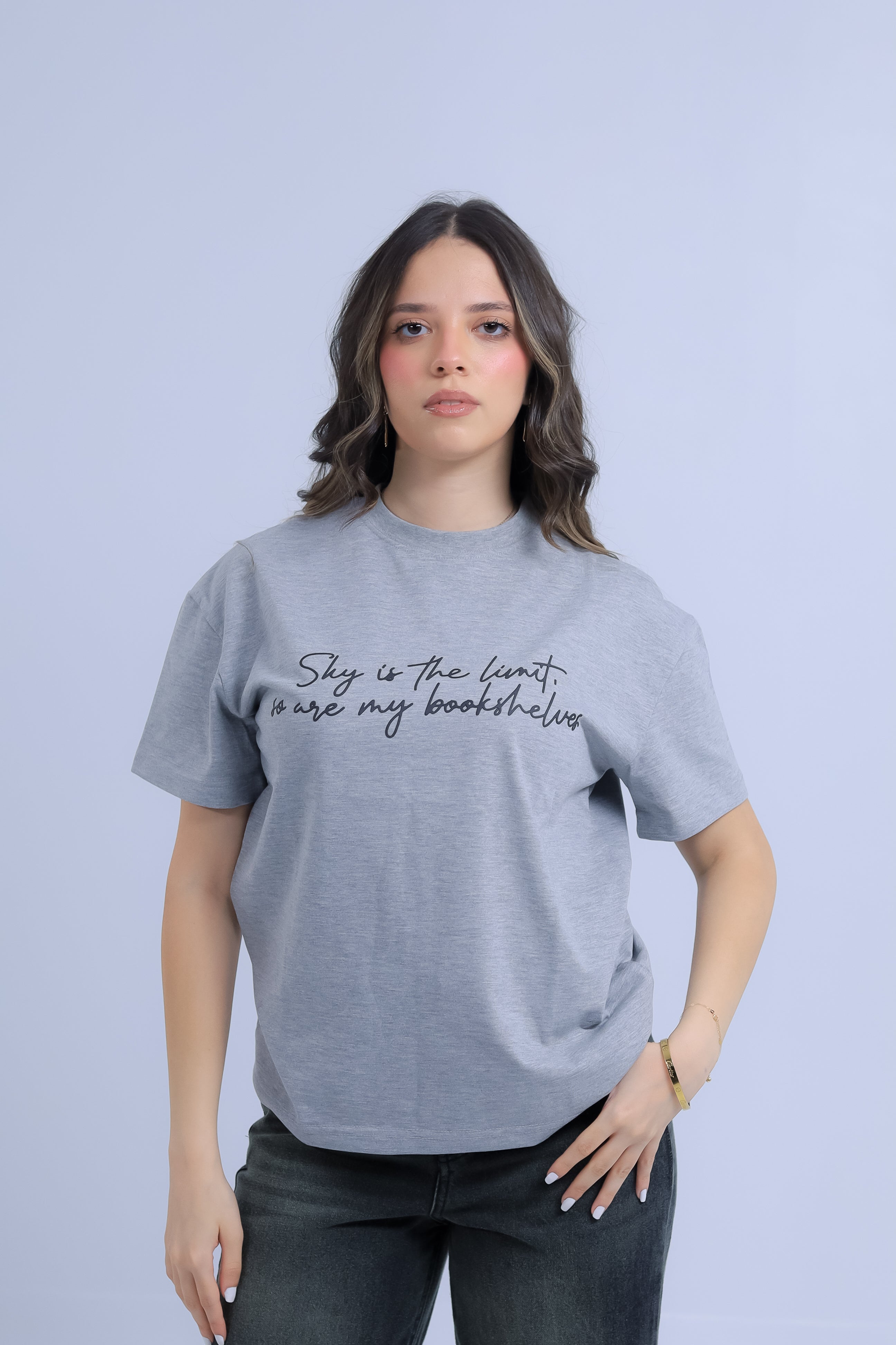 Oversized "Sky is the Limit" Print T-shirt