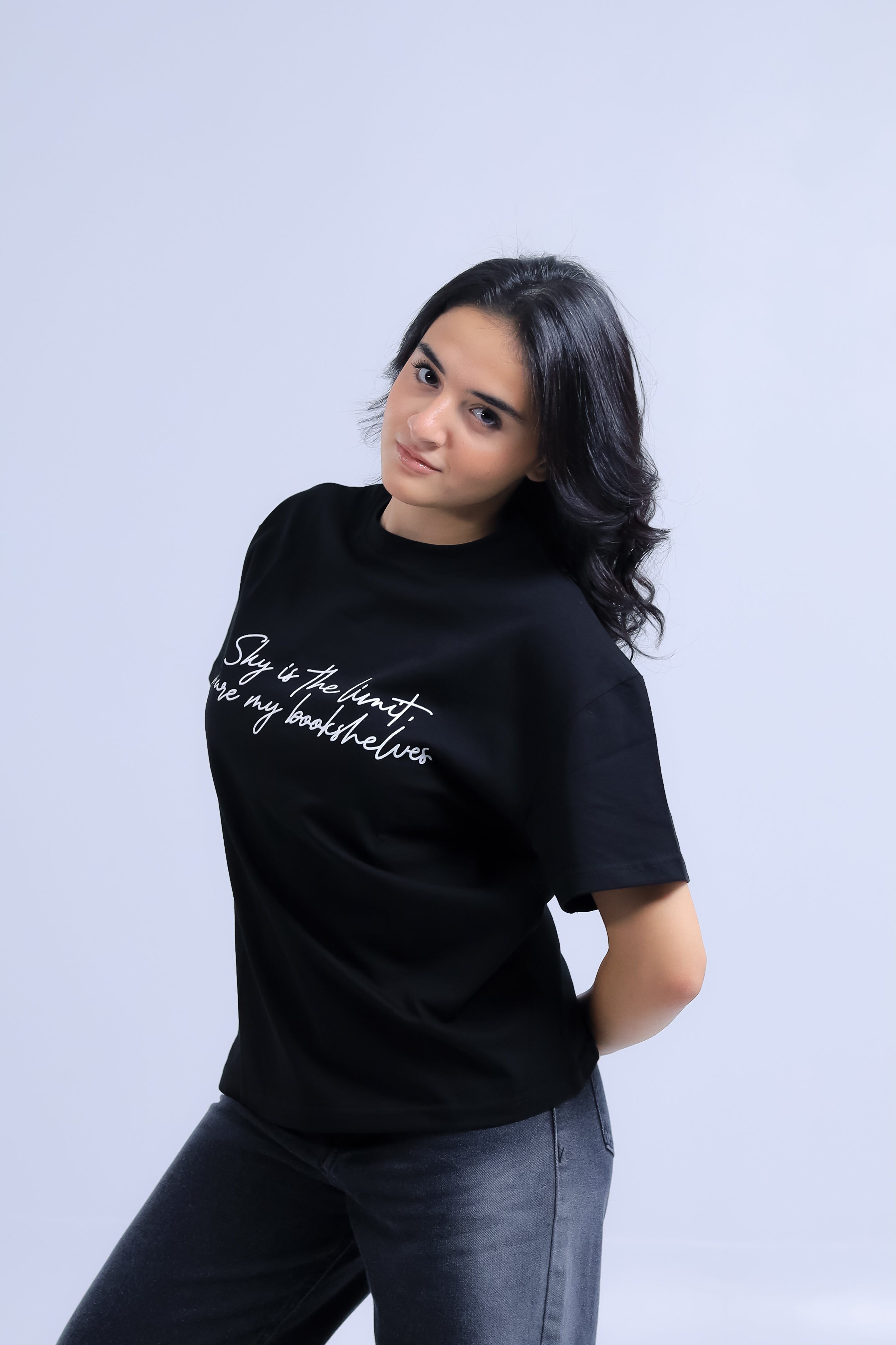 Oversized "Sky is the Limit" Print T-shirt