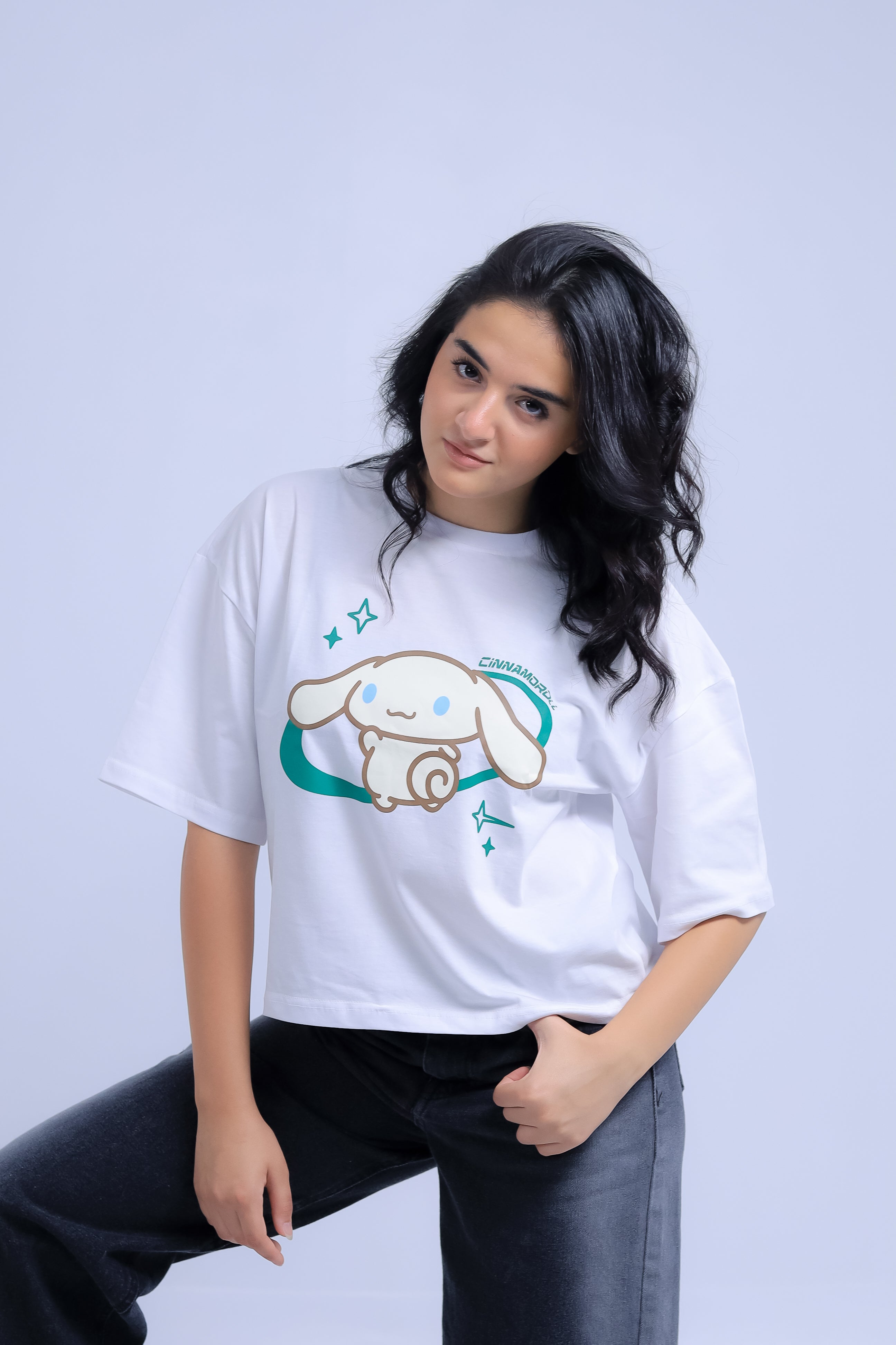 Oversized Cinnamoroll Print T-Shirt