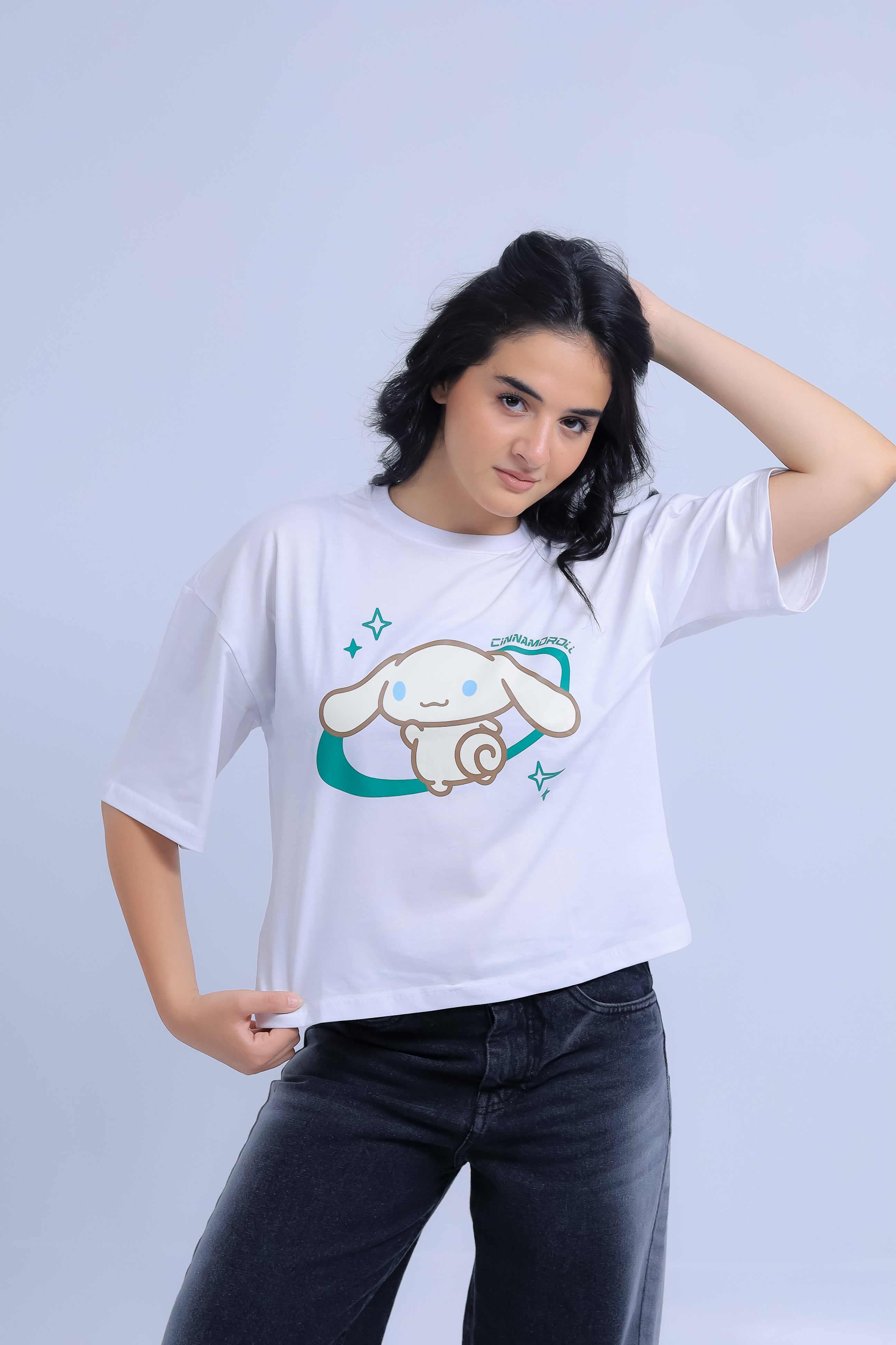 Oversized Cinnamoroll Print T-Shirt