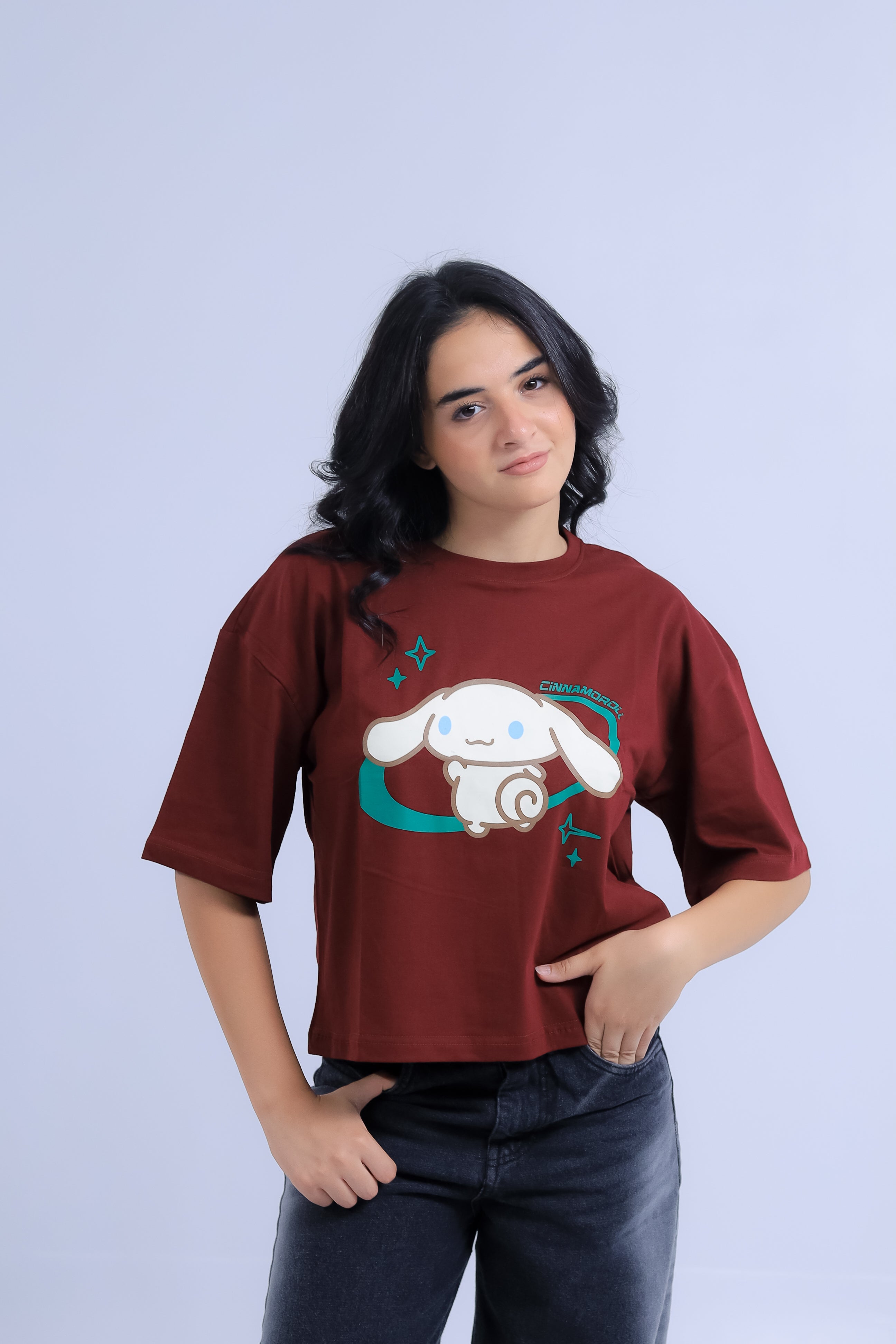 Oversized Cinnamoroll Print T-Shirt