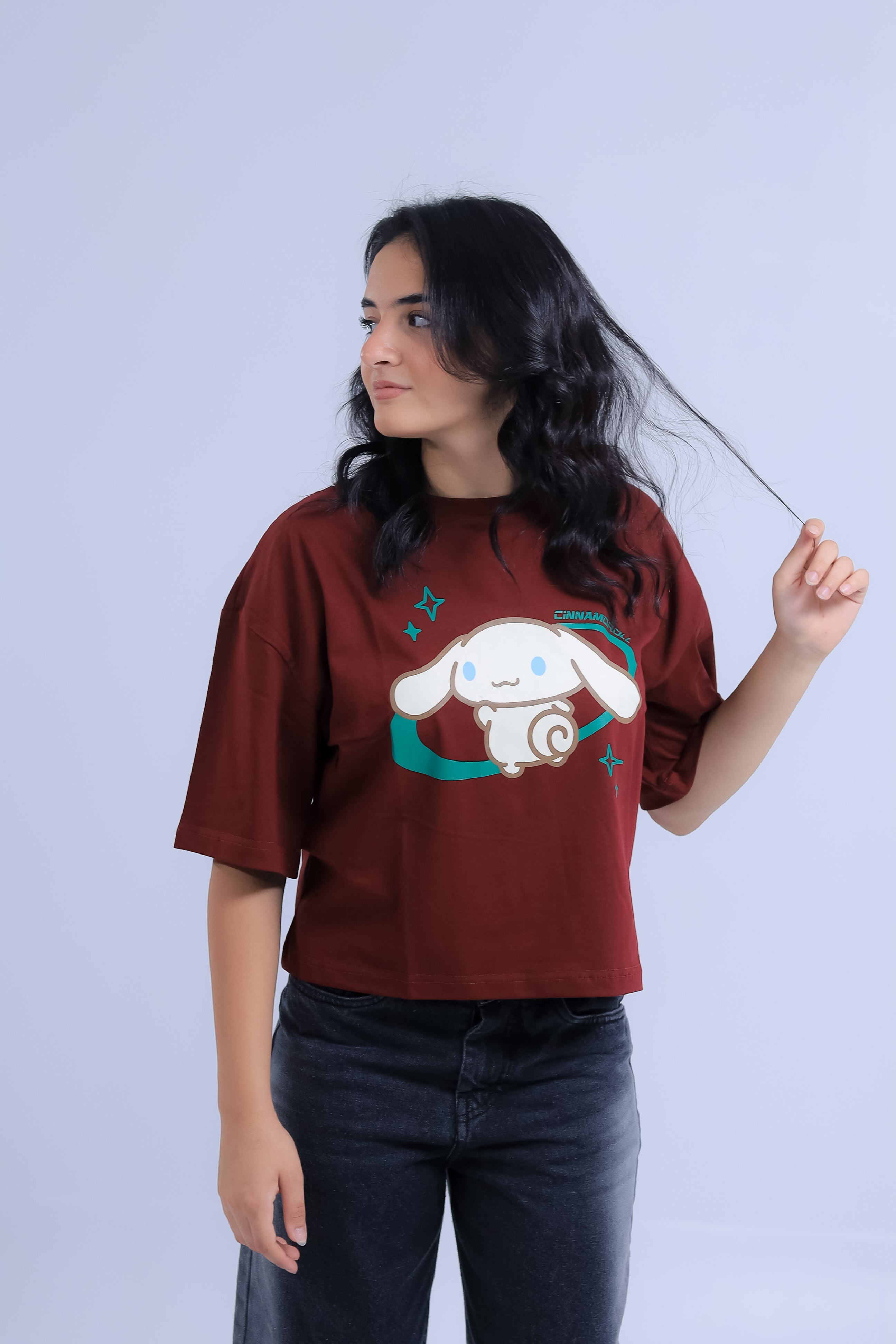 Oversized Cinnamoroll Print T-Shirt
