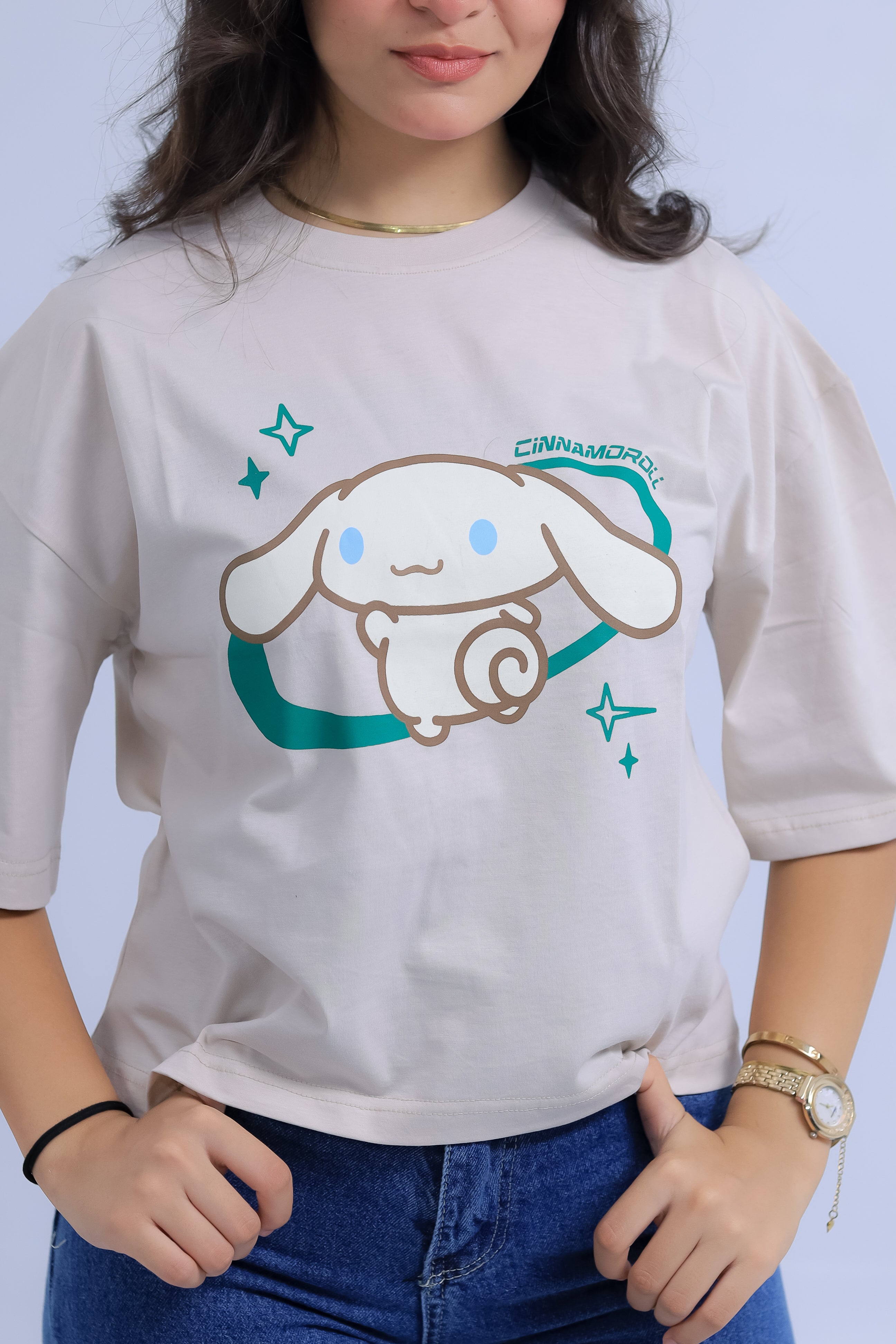 Oversized Cinnamoroll Print T-Shirt
