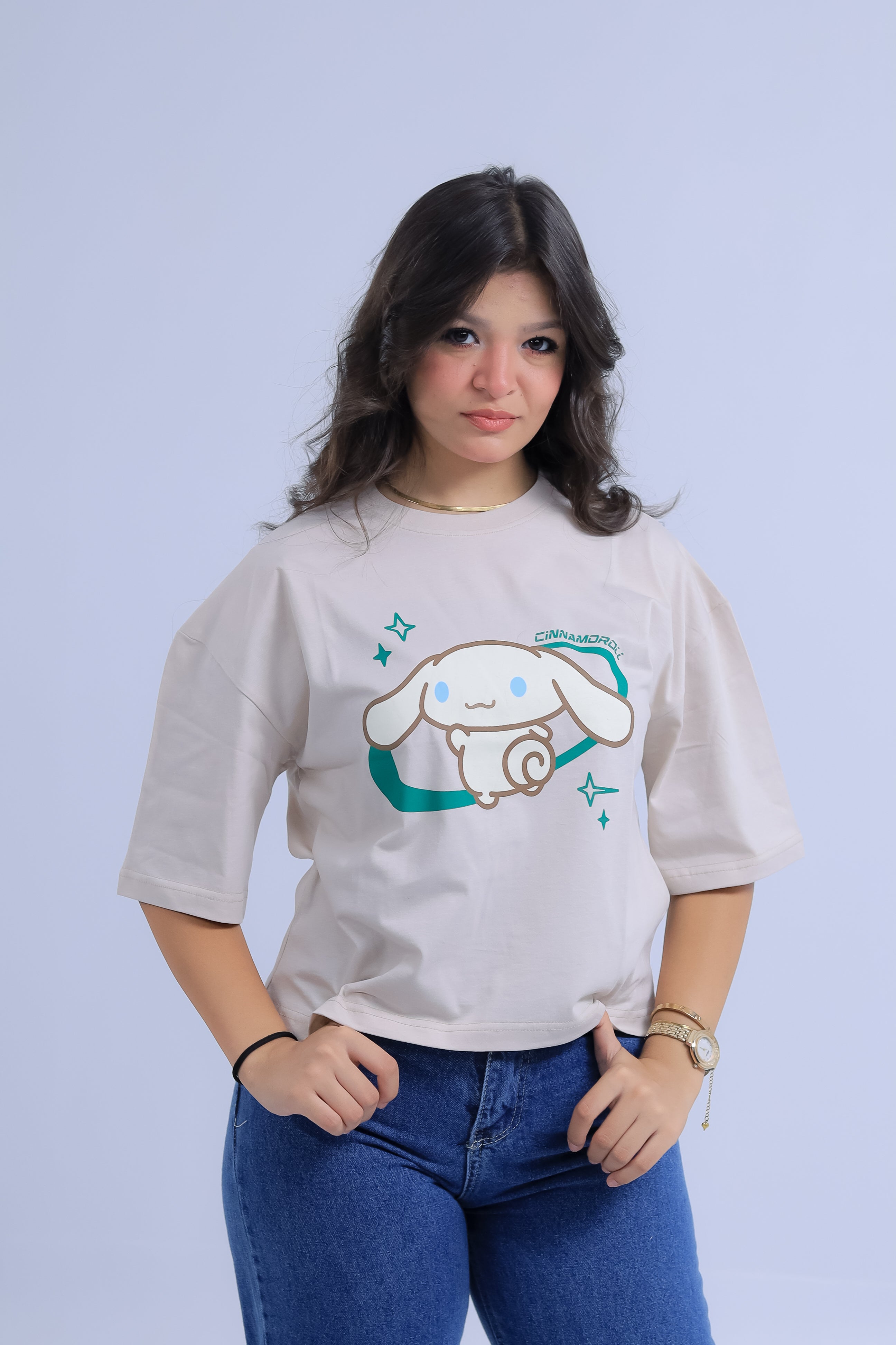 Oversized Cinnamoroll Print T-Shirt