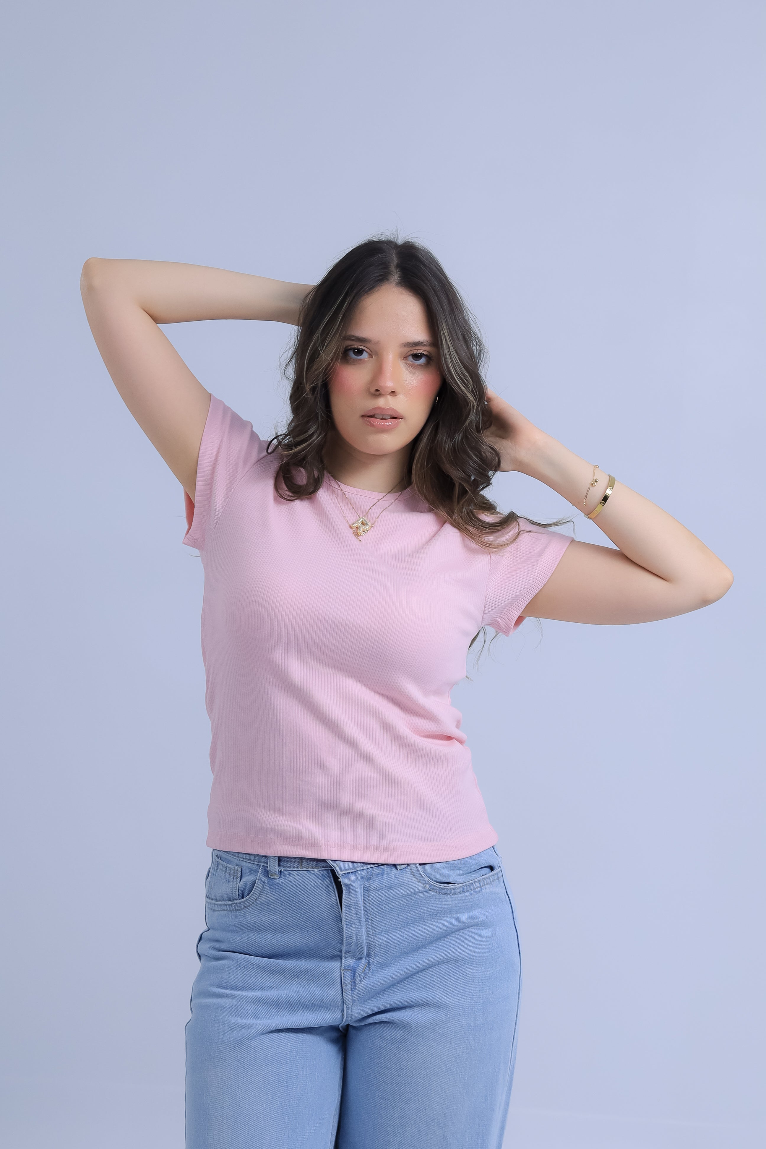 Ribbed Top Short Sleeve