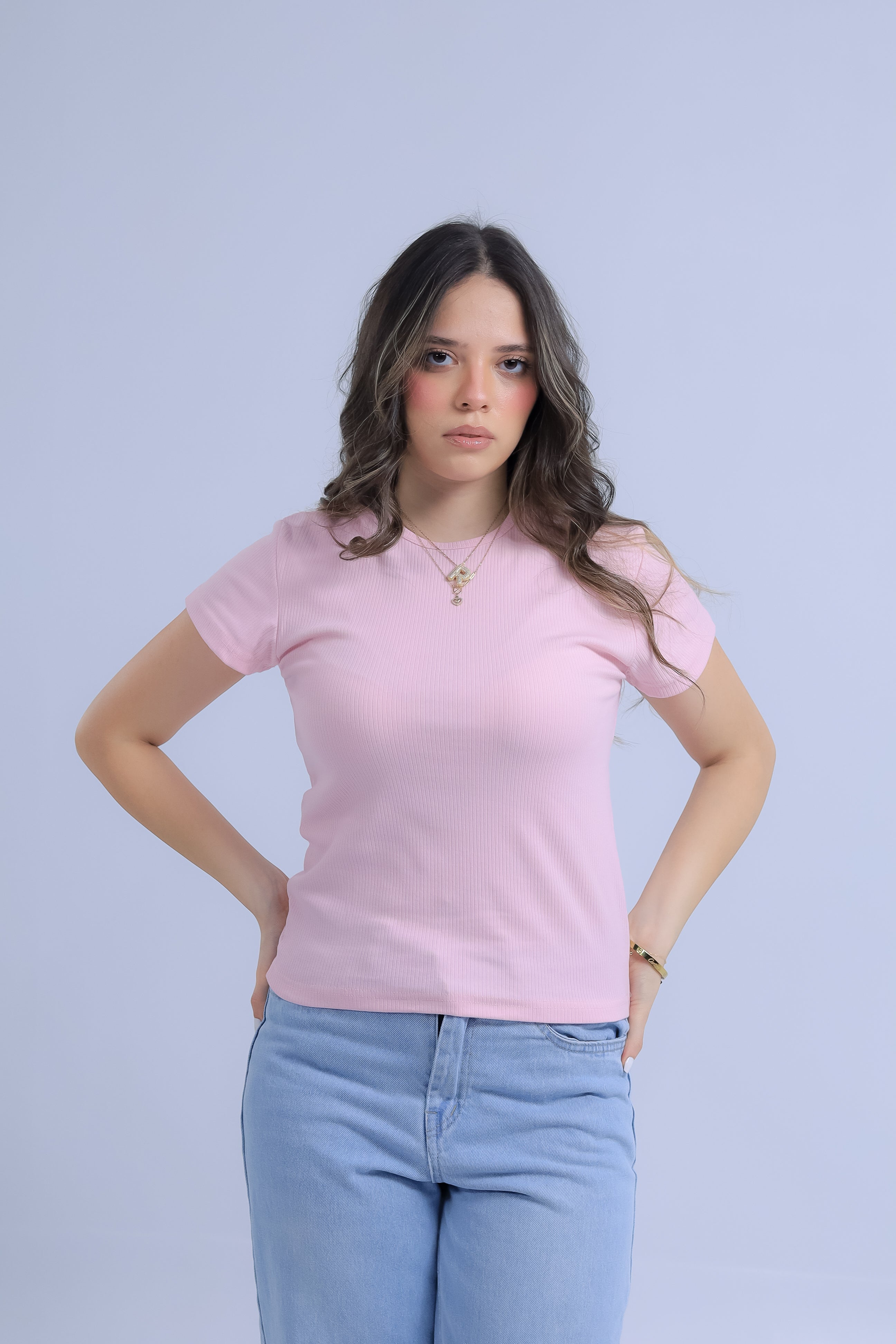 Ribbed Top Short Sleeve