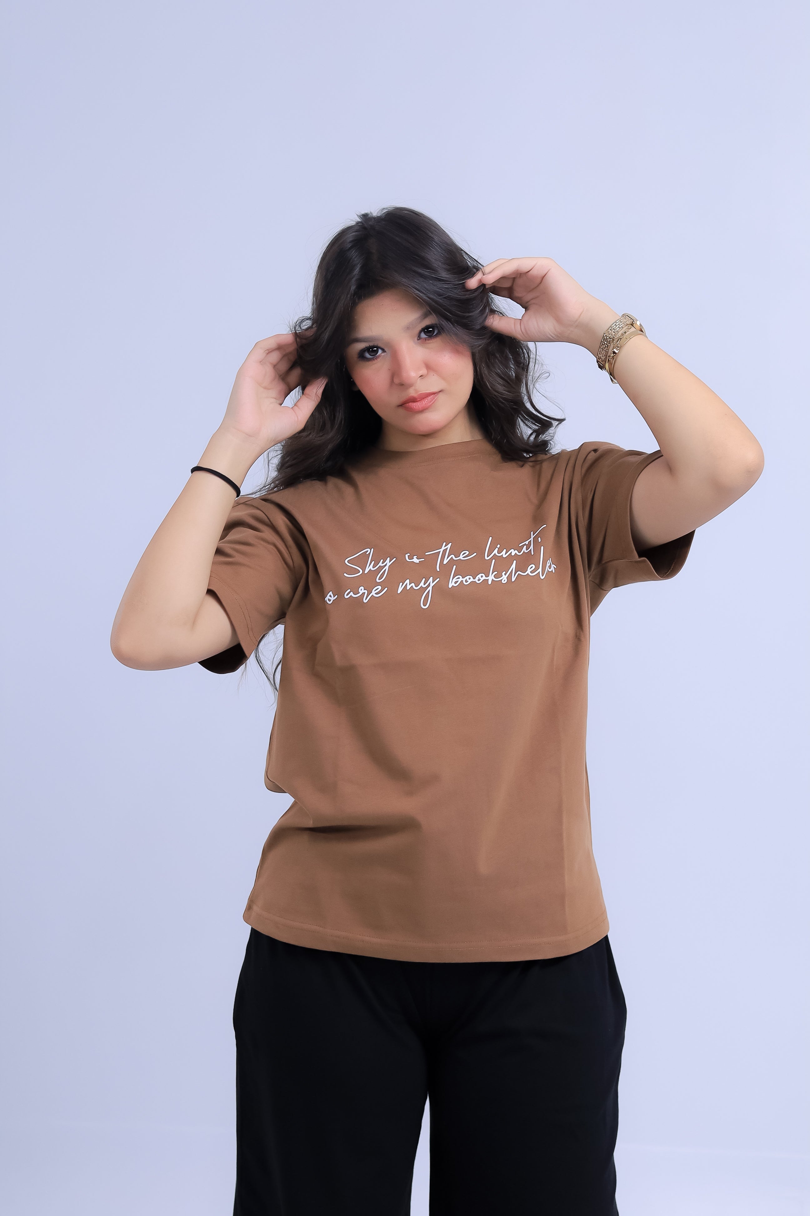 Oversized "Sky is the Limit" Print T-shirt
