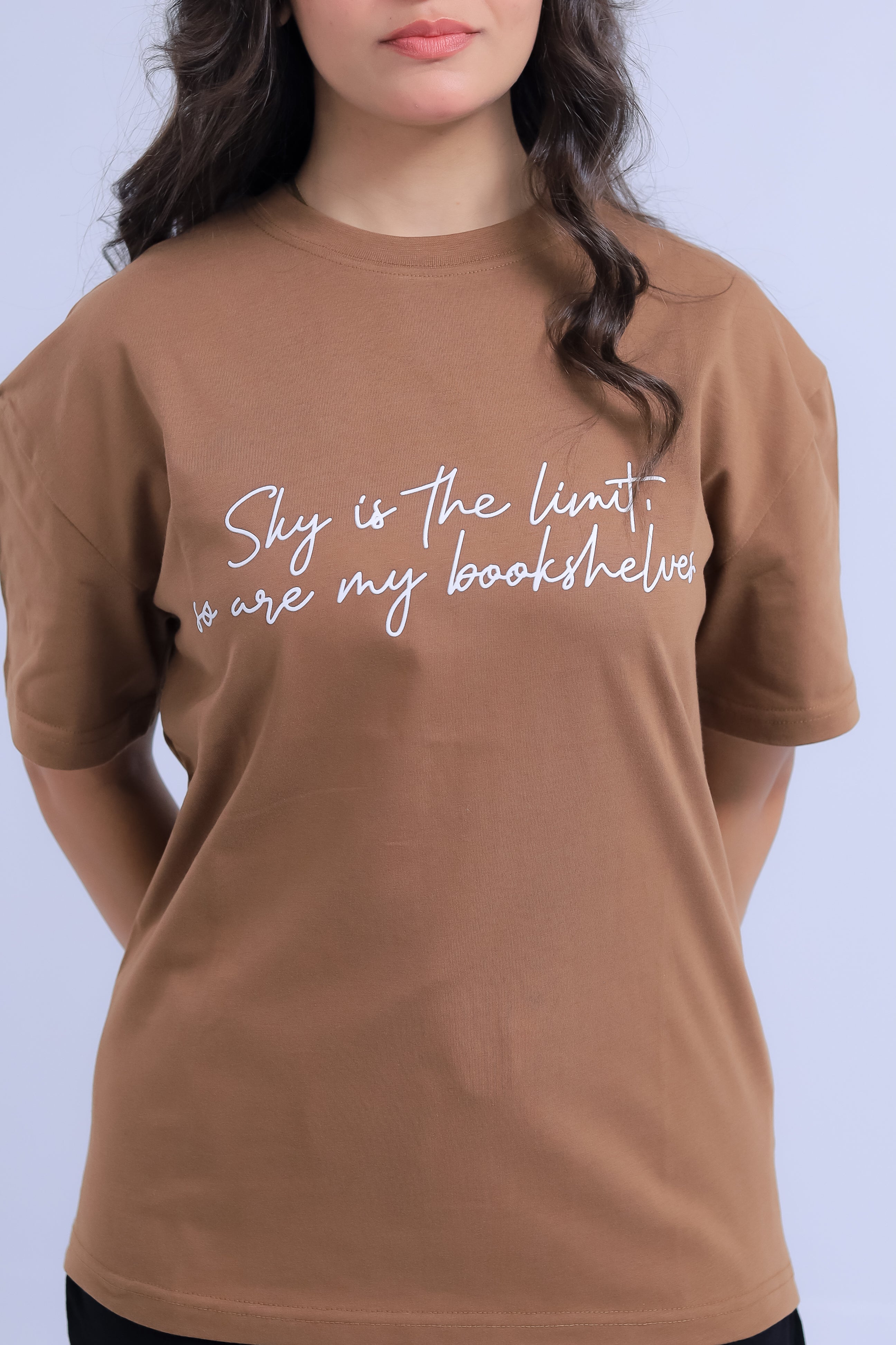 Oversized "Sky is the Limit" Print T-shirt
