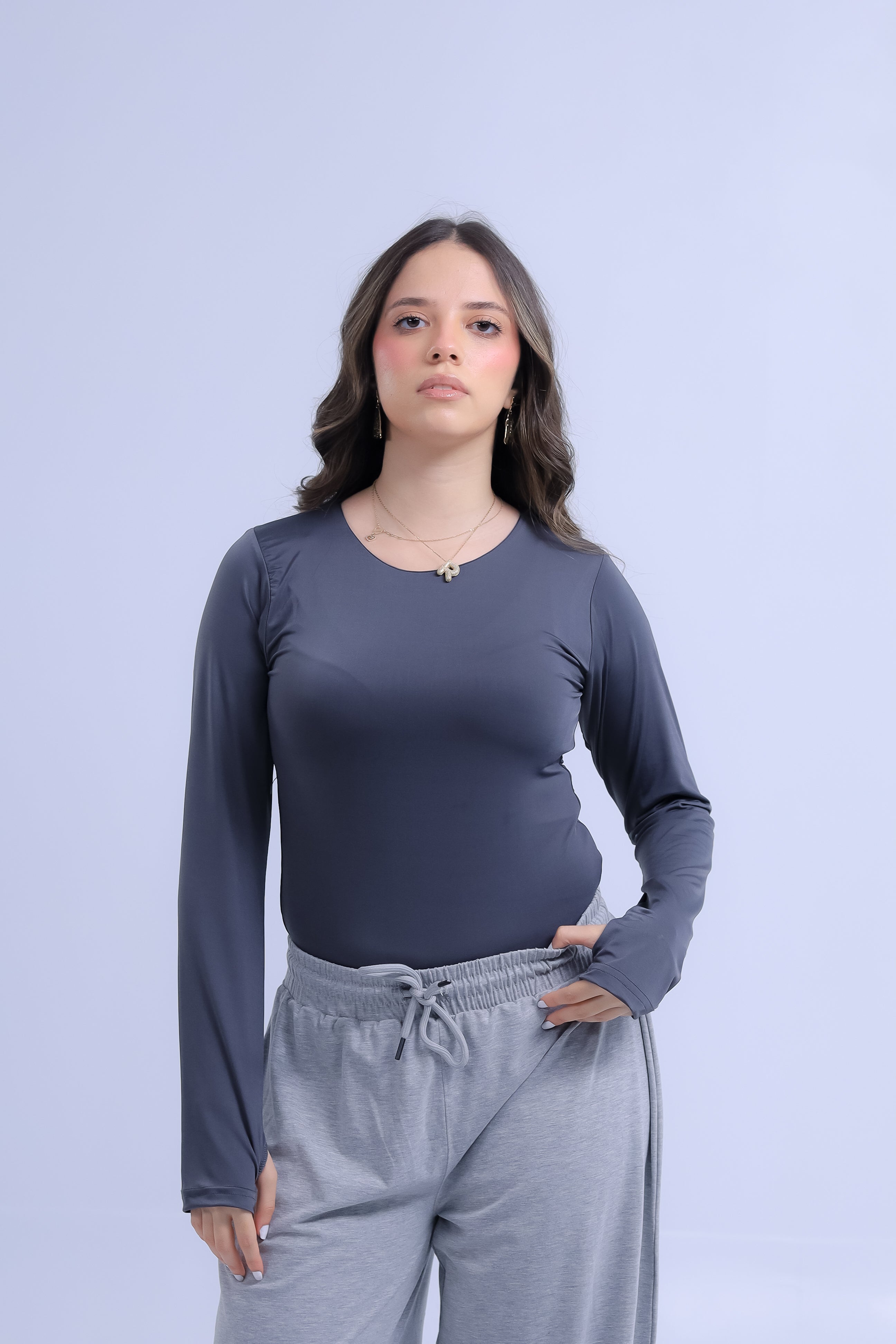 LONG SLEEVE FITTED TOP