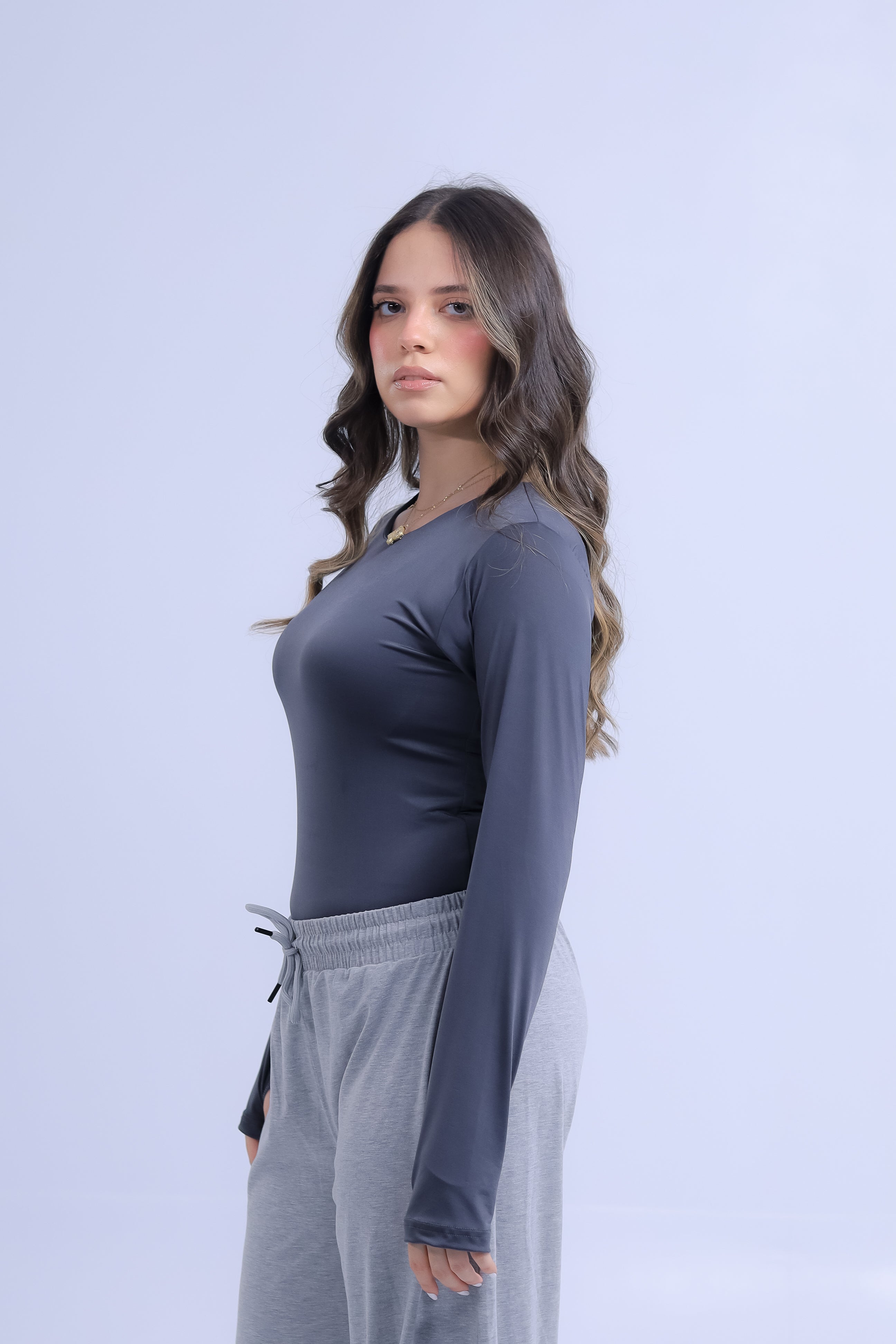 LONG SLEEVE FITTED TOP