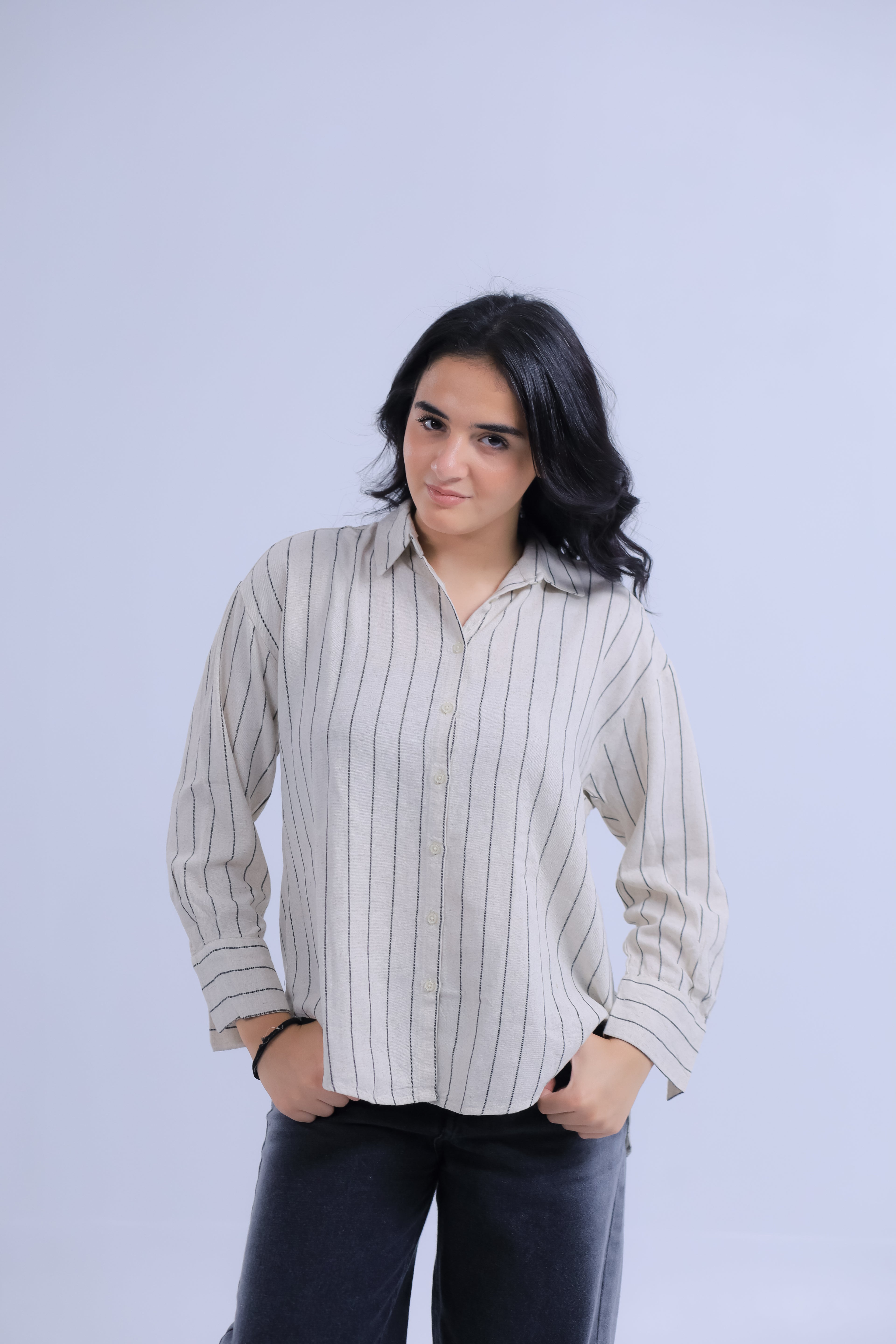 Oversized Striped Shirt