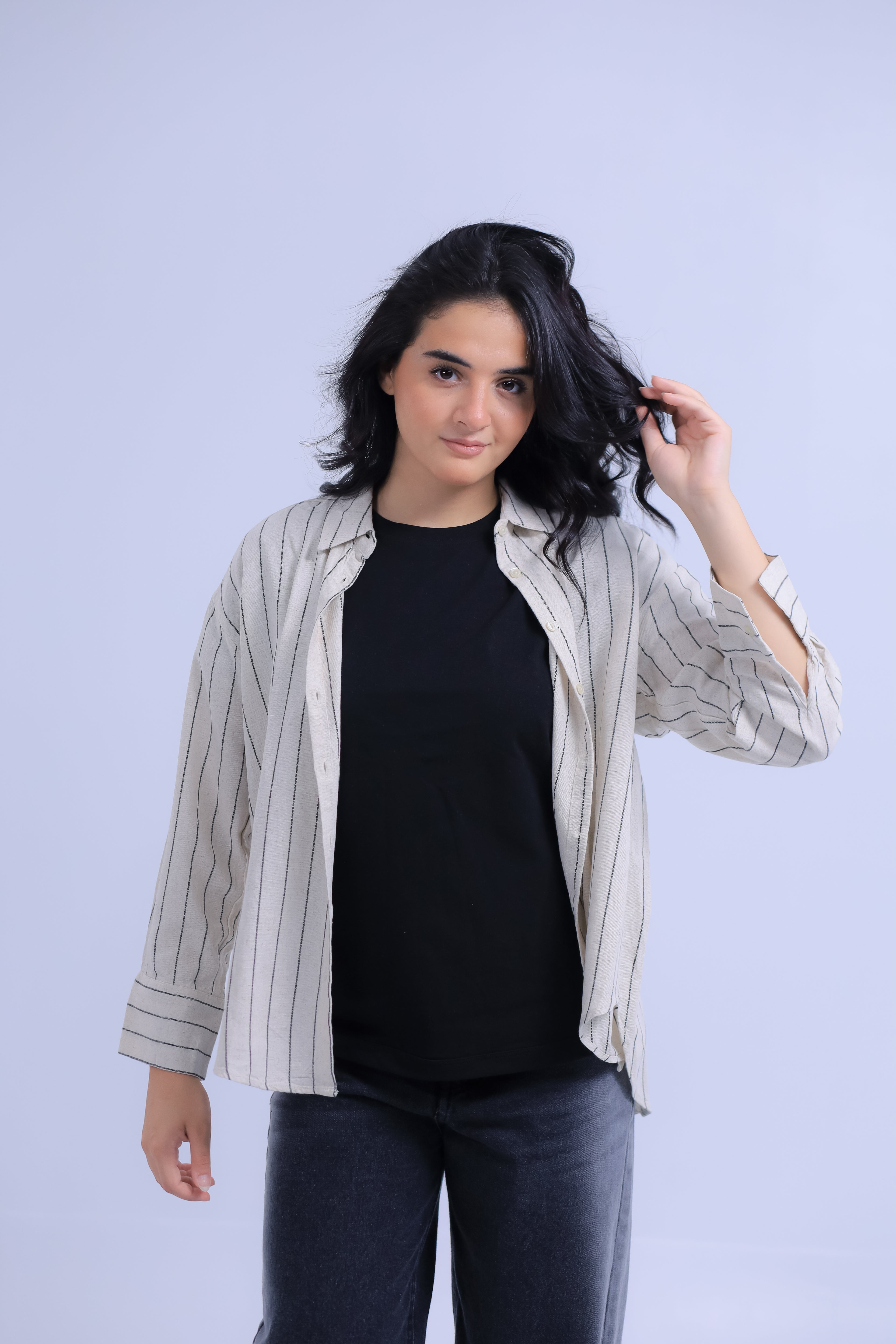 Oversized Striped Shirt