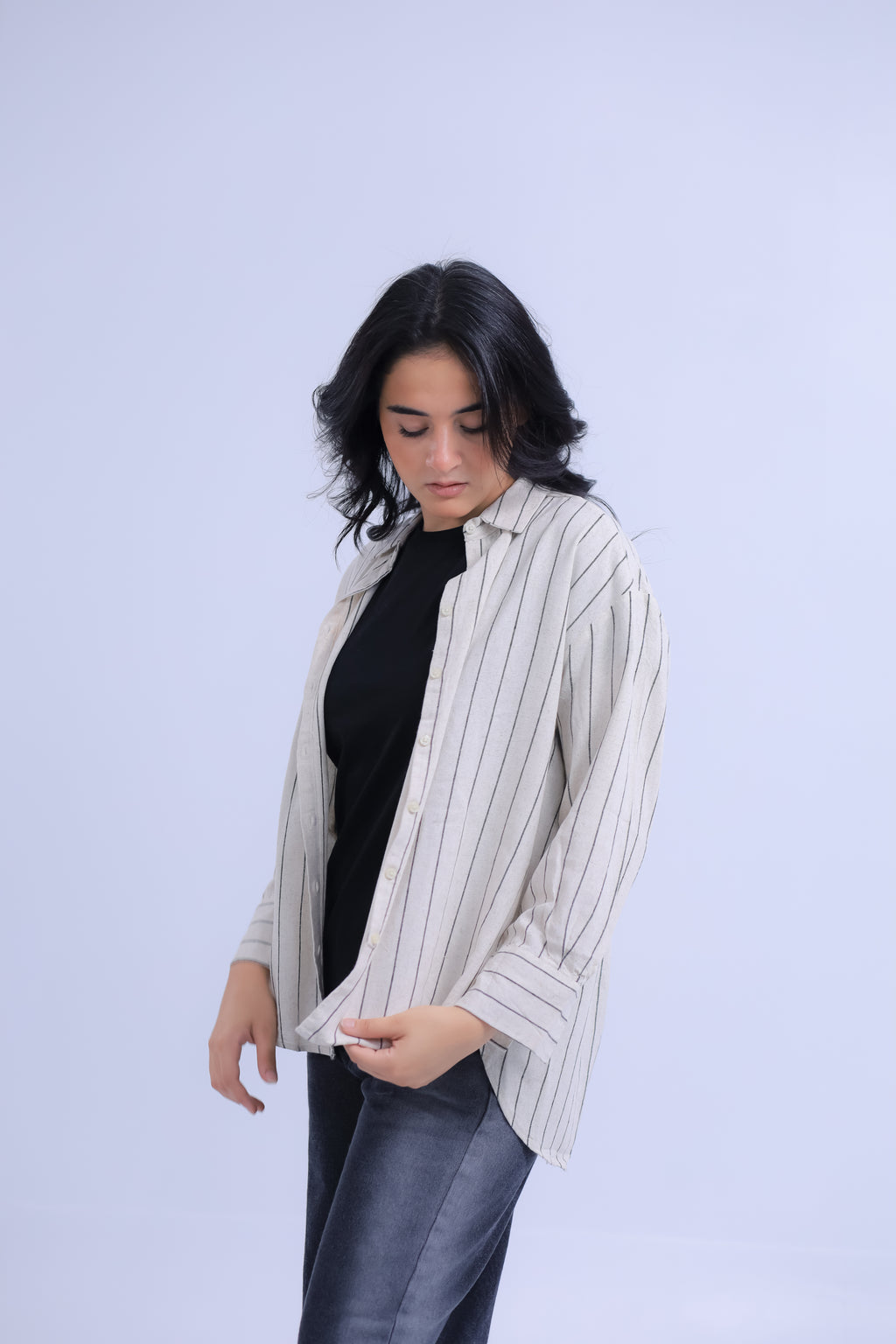 Oversized Striped Shirt