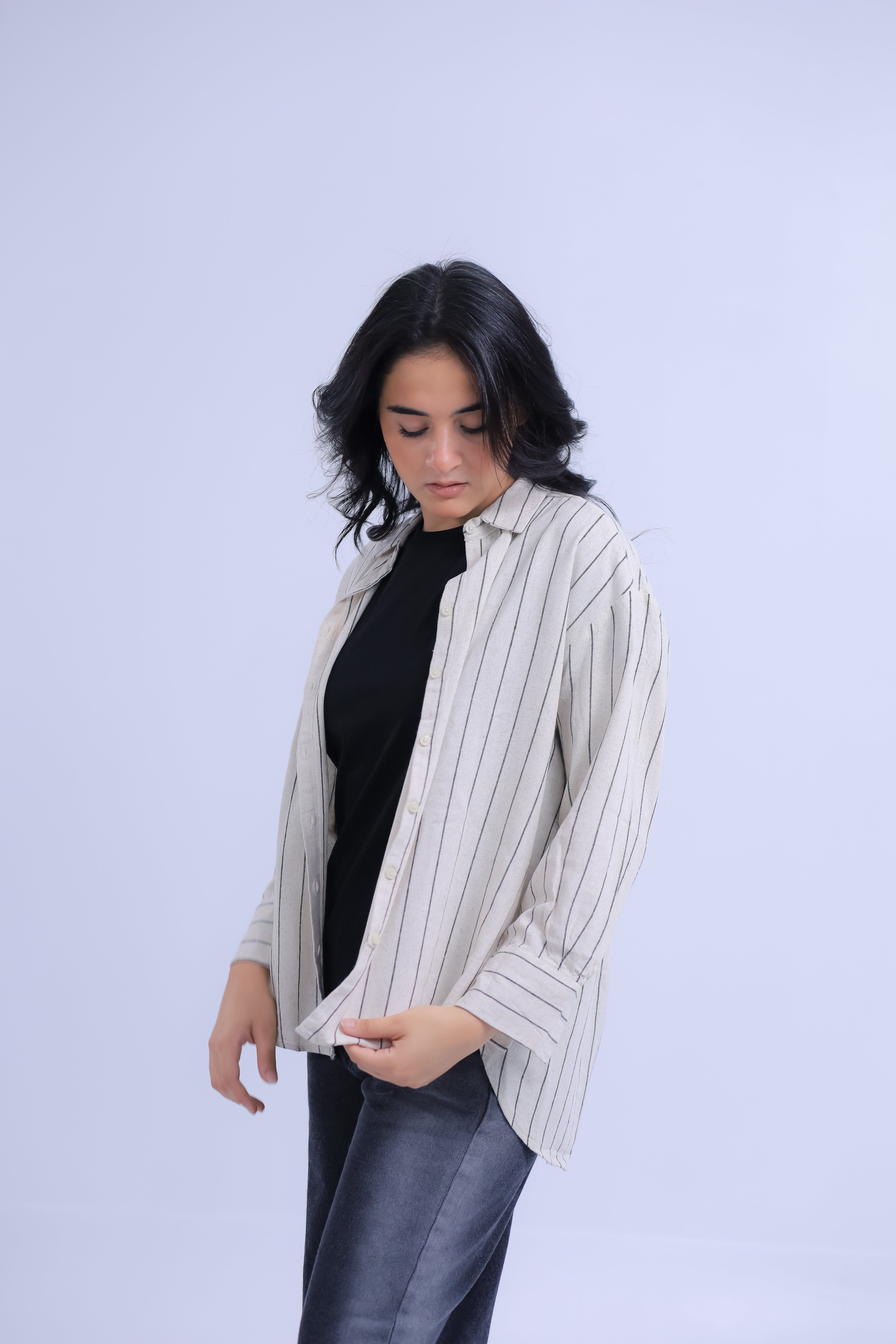 Oversized Striped Shirt