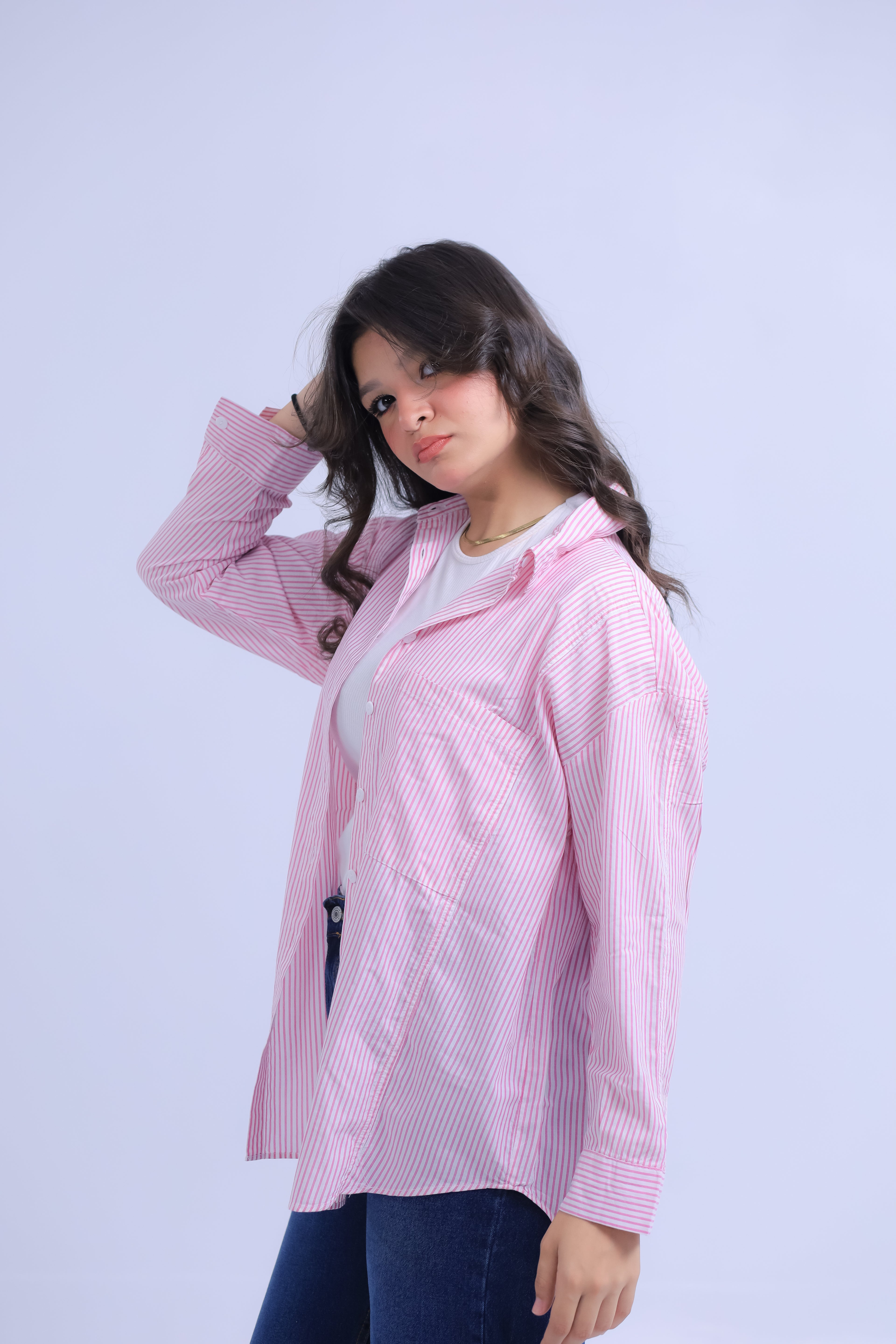 Oversized Striped Shirt