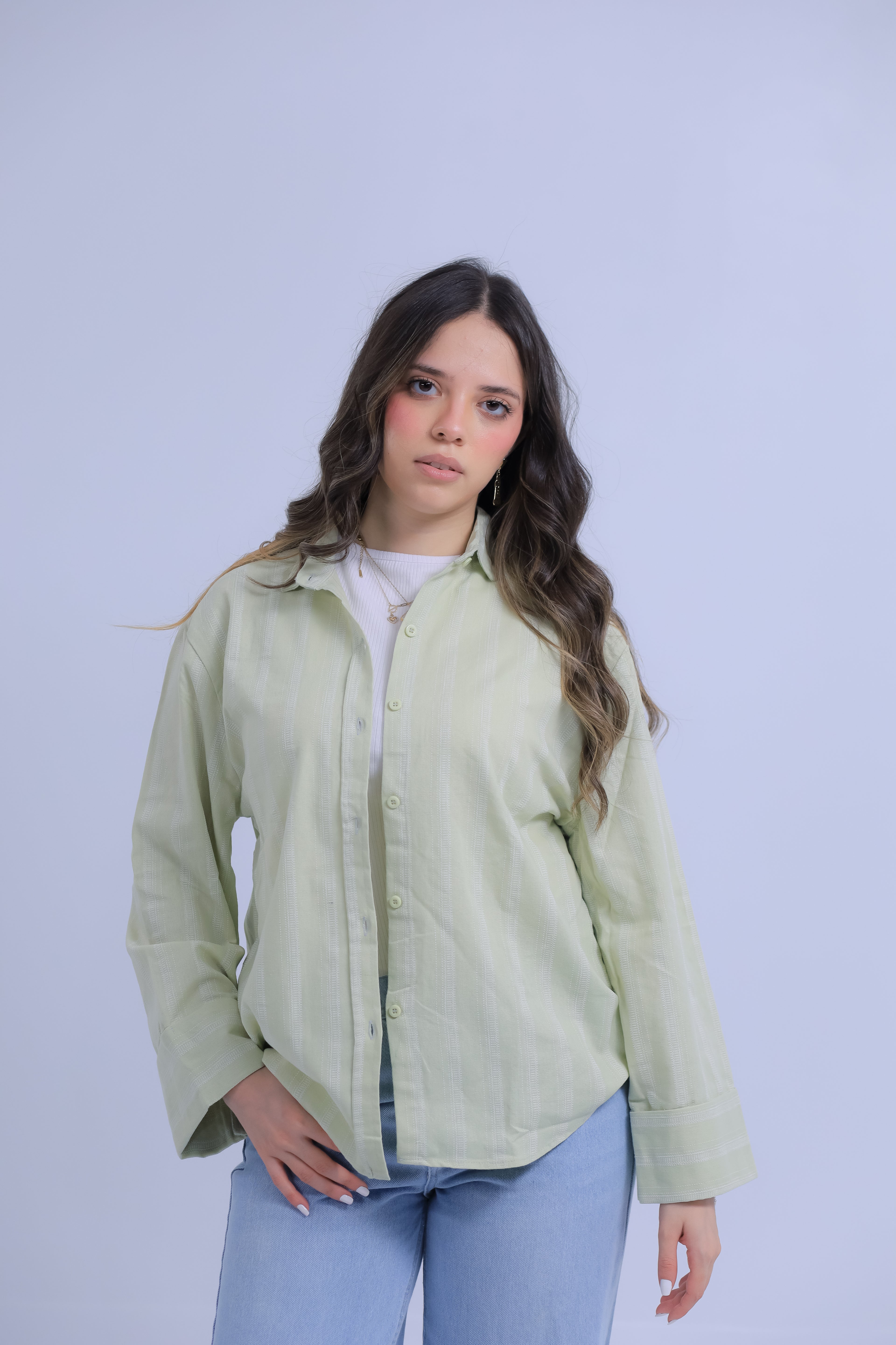 Linen Striped Shirt - Wide Cuffs