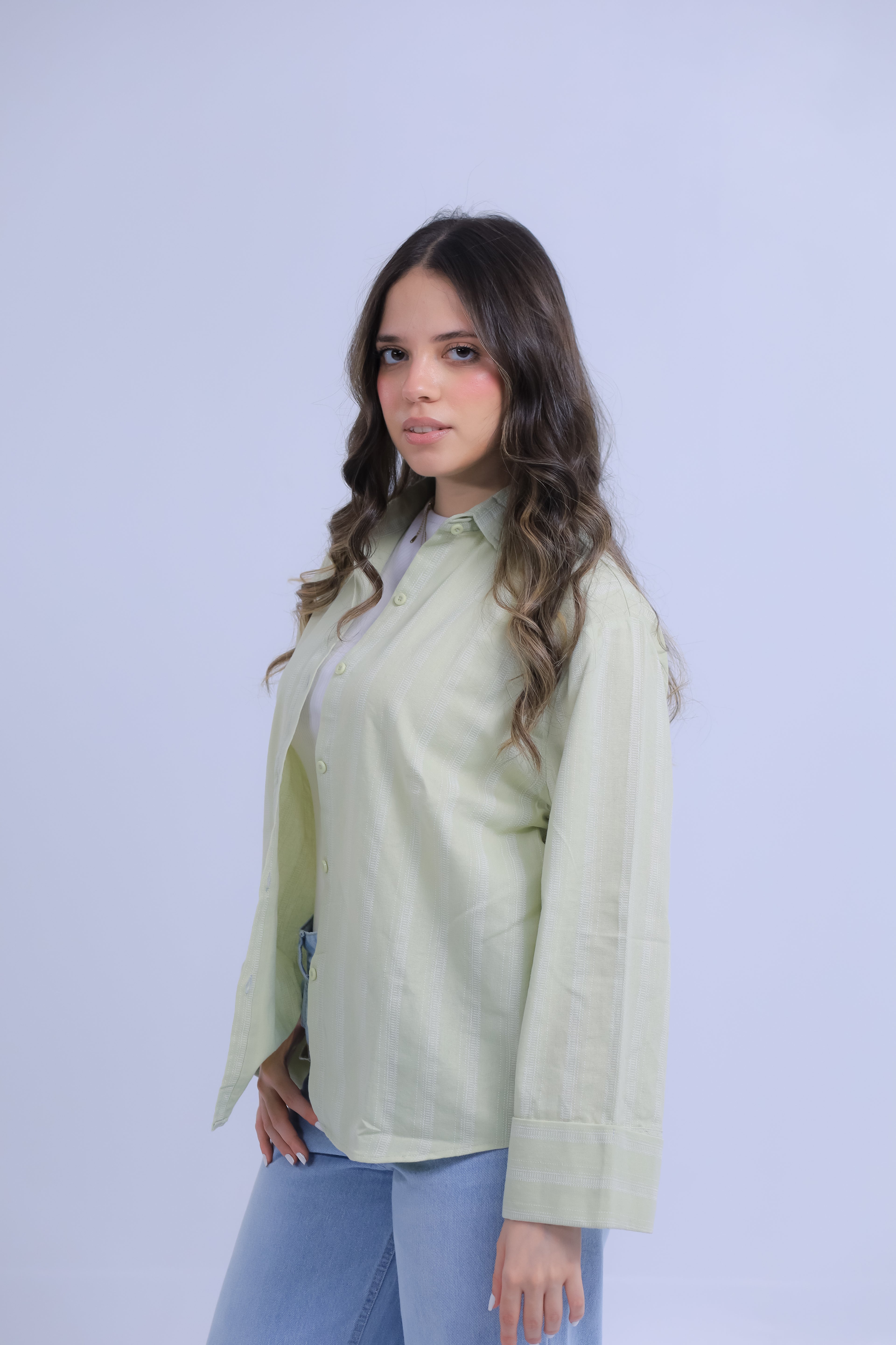 Linen Striped Shirt - Wide Cuffs