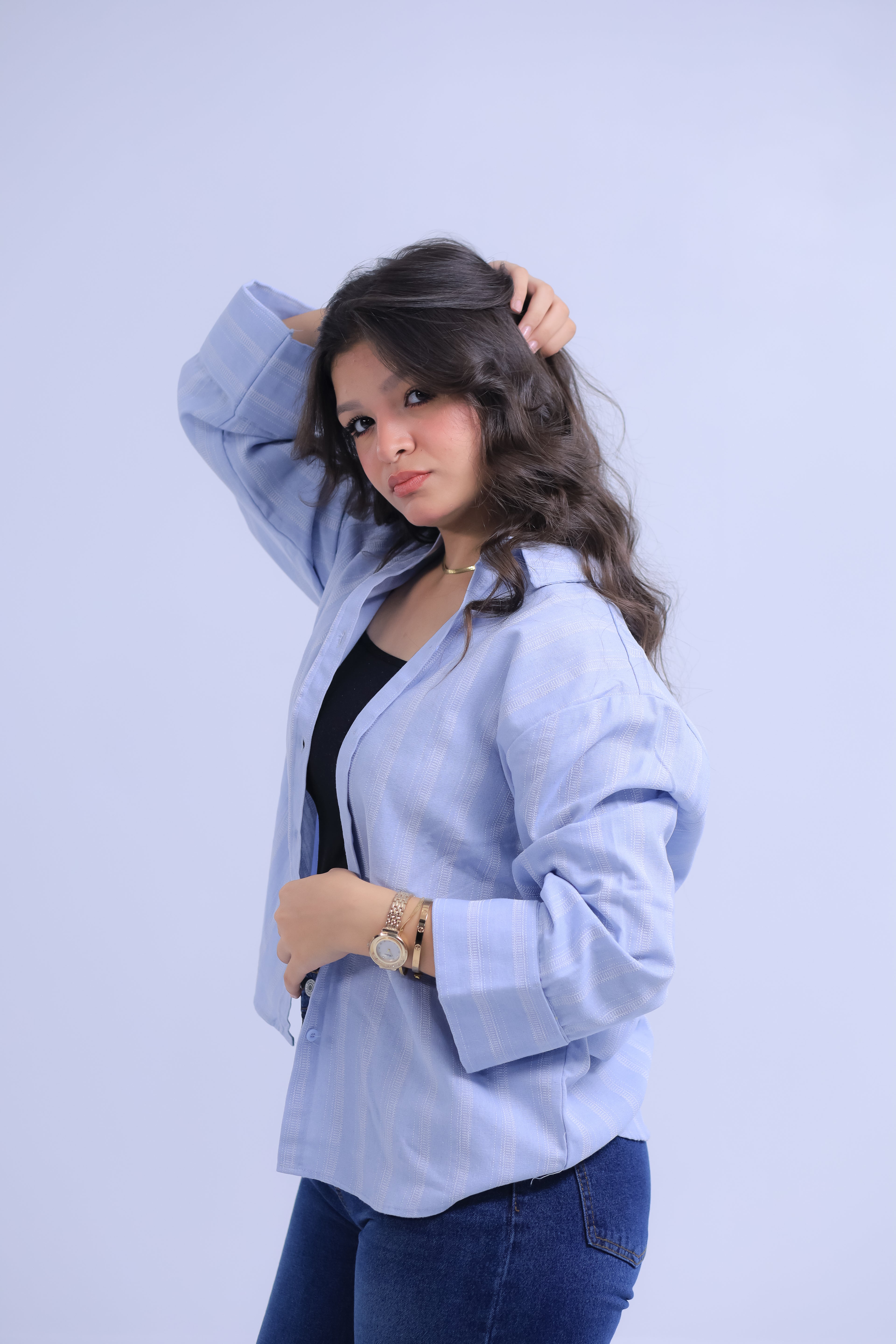 Linen Striped Shirt - Wide Cuffs