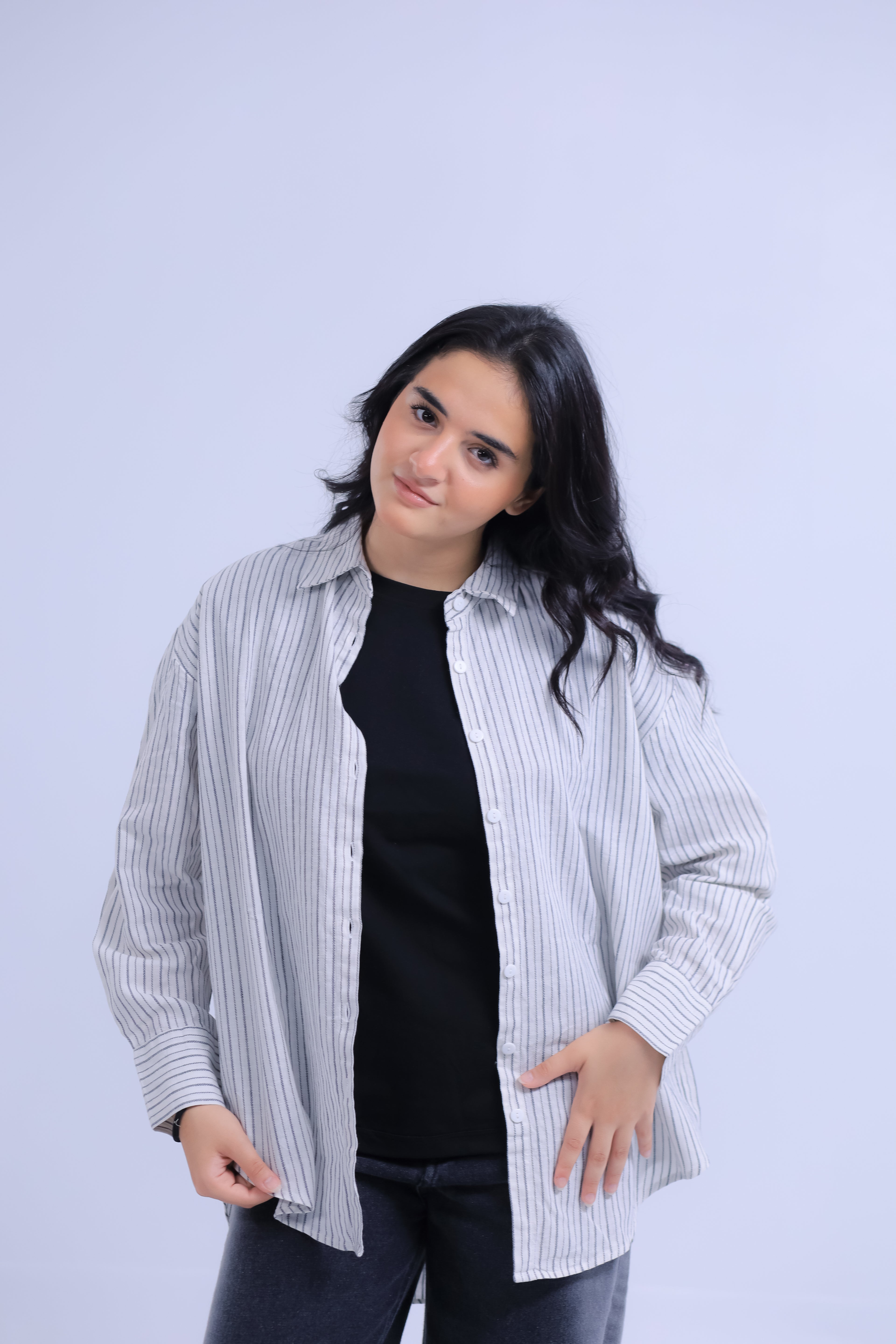 Oversized Striped Shirt