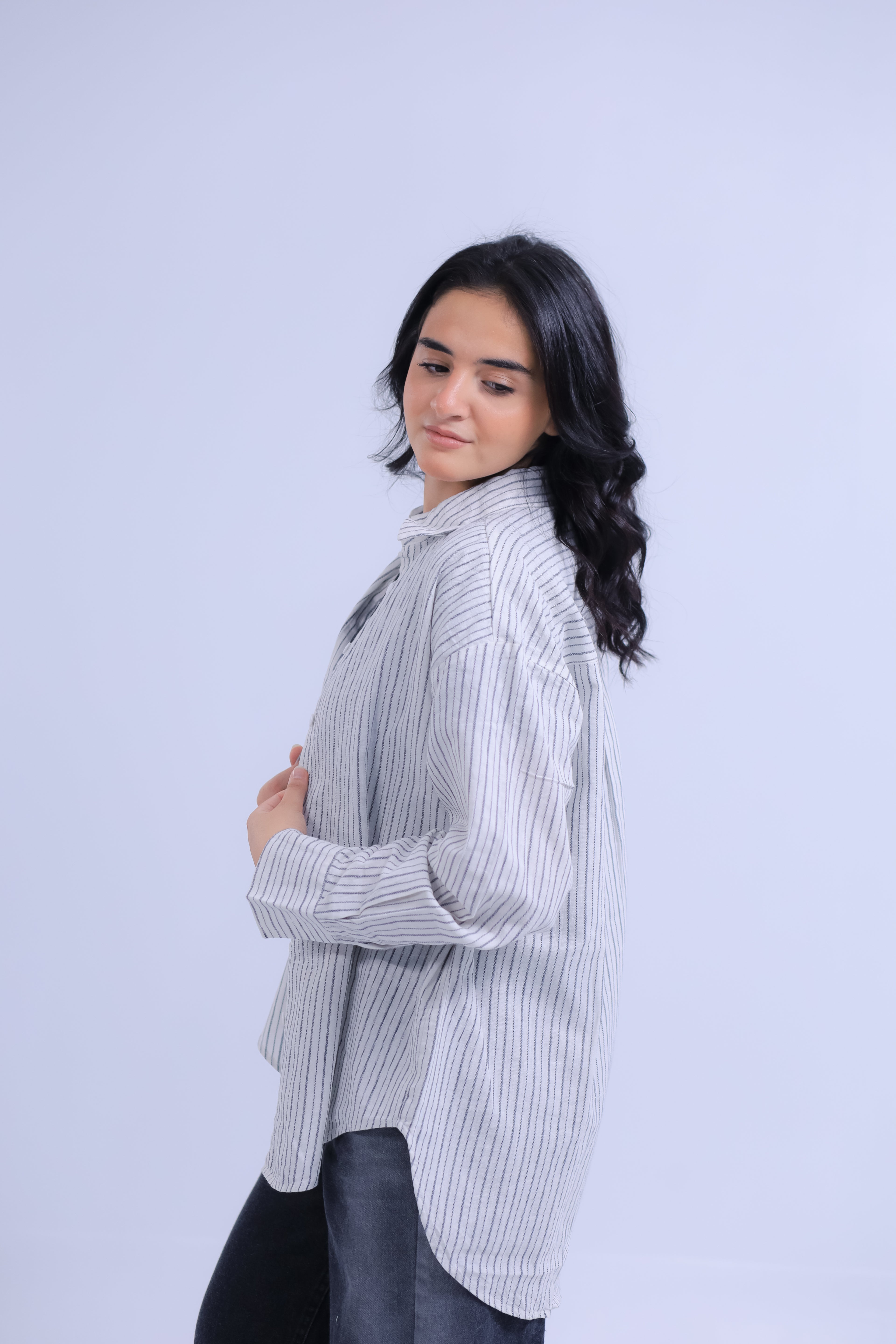 Oversized Striped Shirt