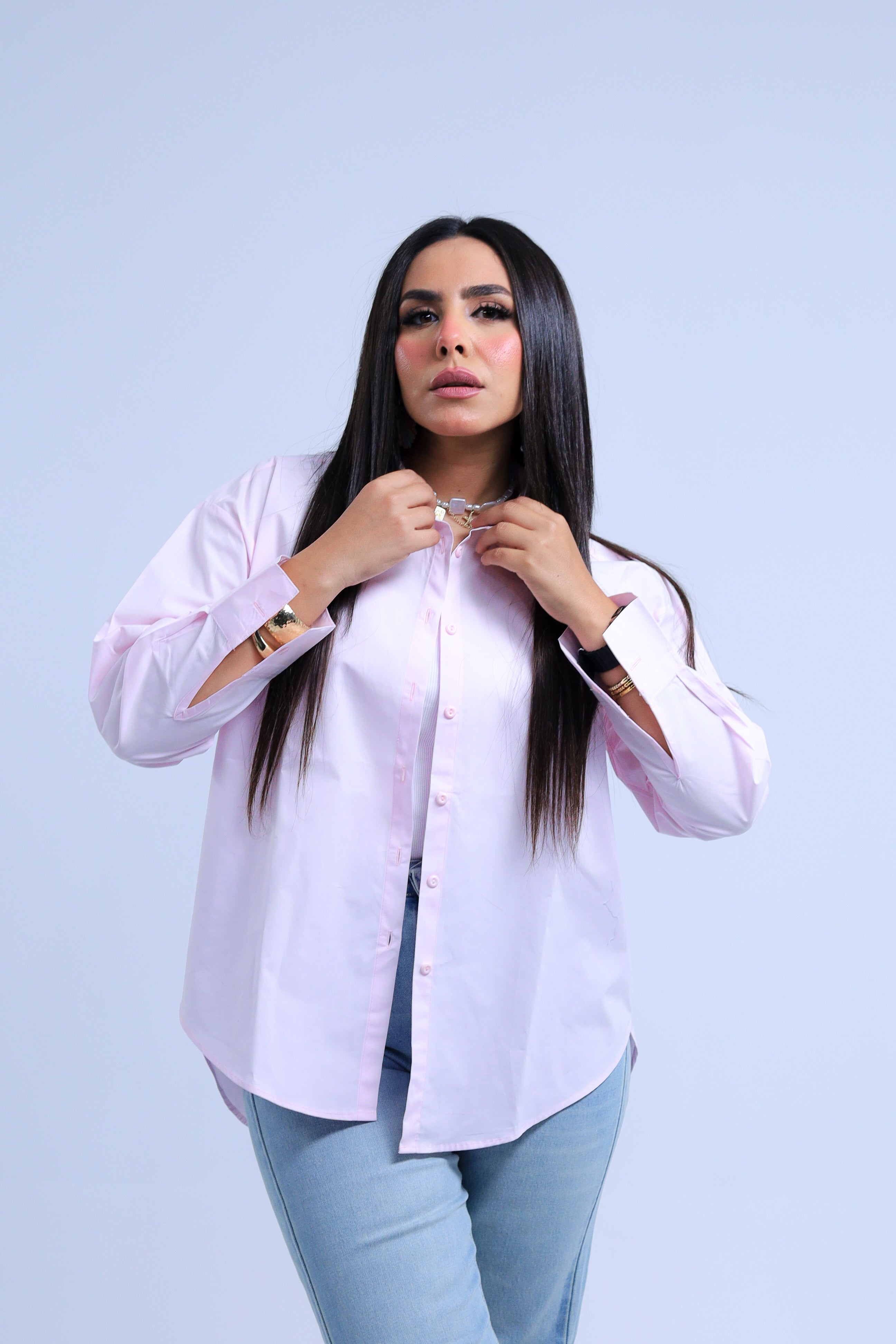 قميص بوبلين واسع