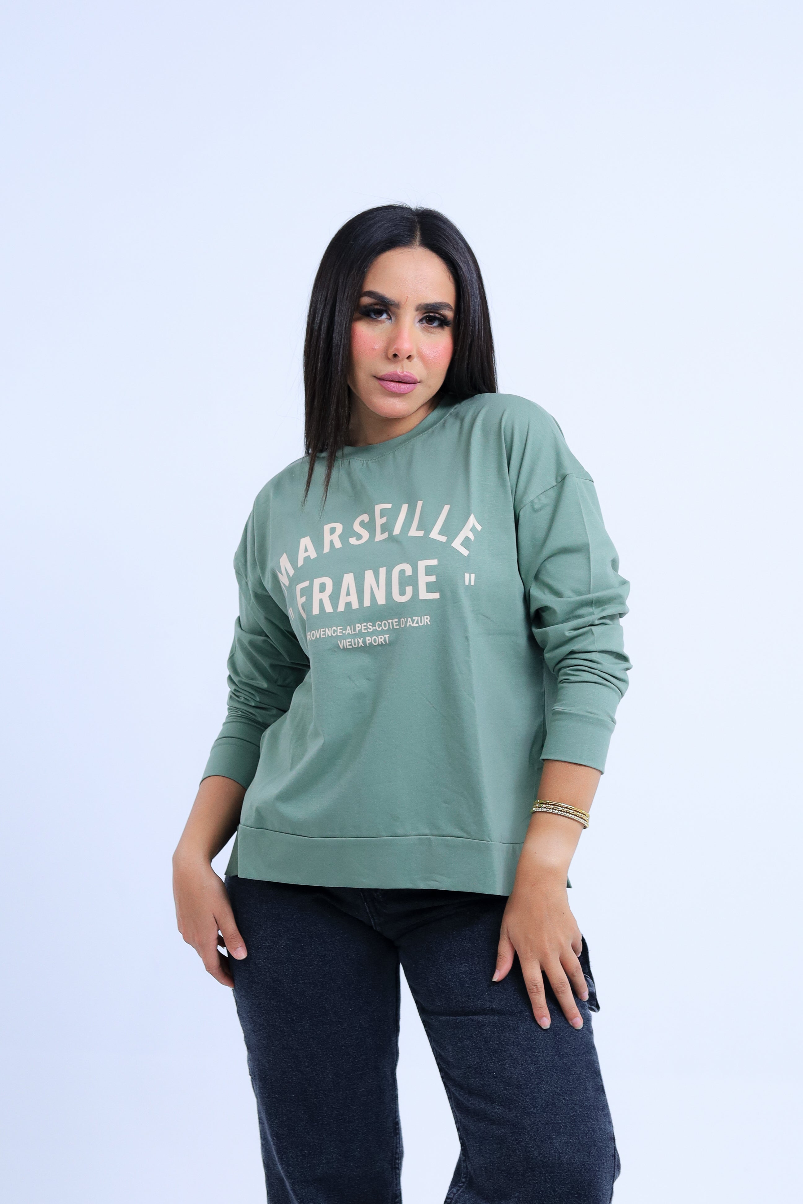 Marseille France Long Sleeve Printed Tee