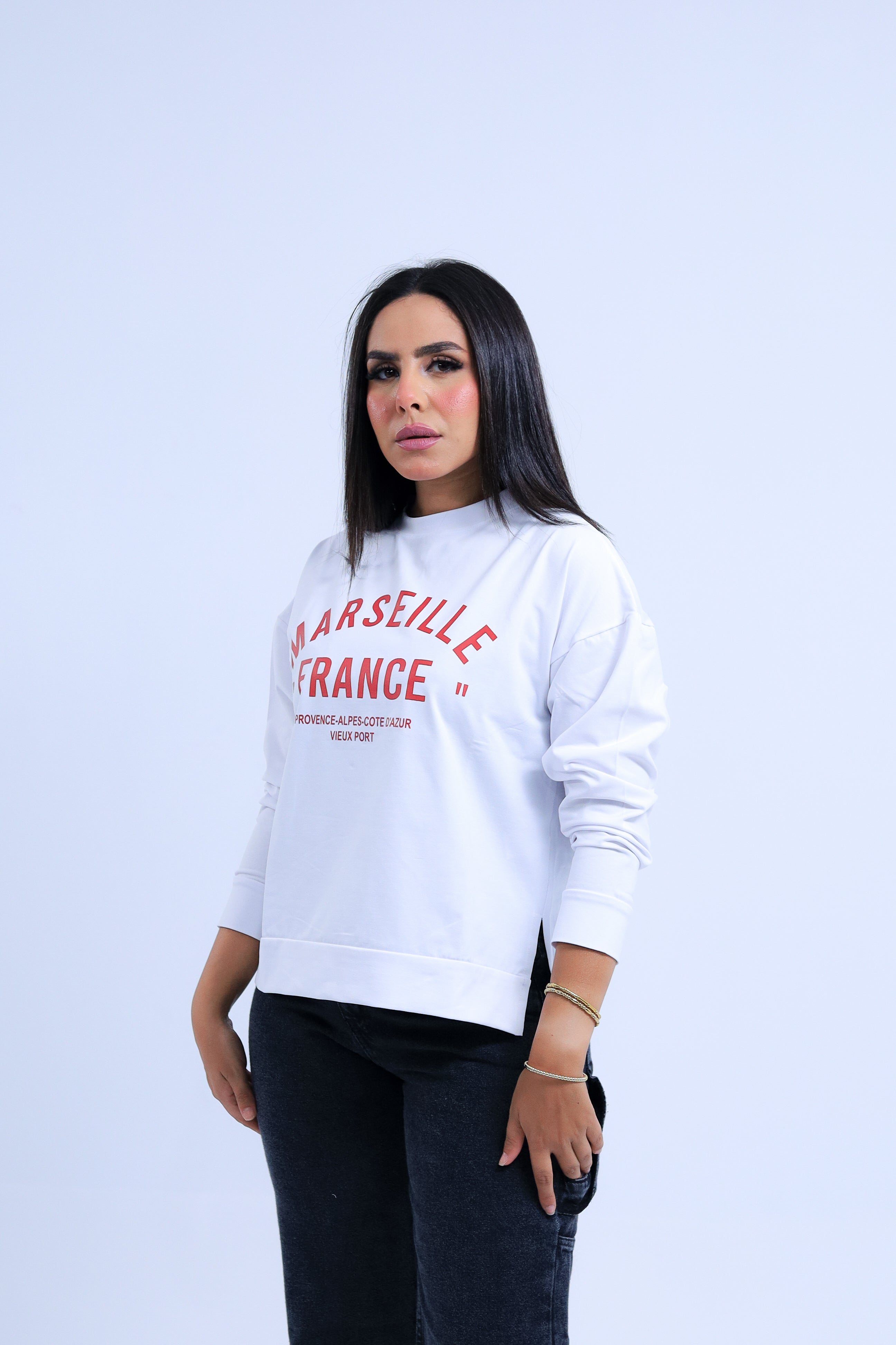 Marseille France Long Sleeve Printed Tee